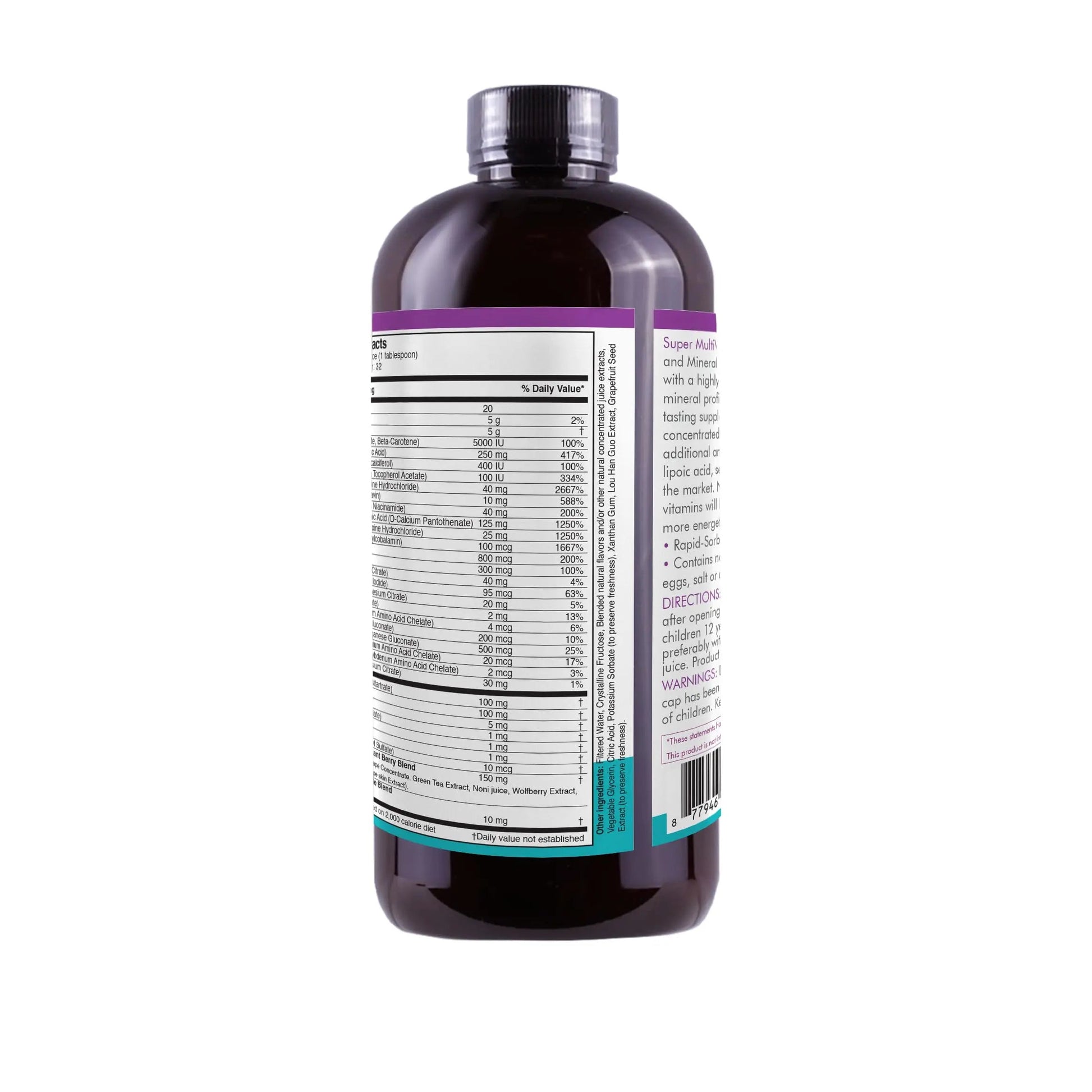 Liquid Super Multivitamin and Minerals - Premium Liquid Vitamins for Enhanced Absorption - Daily Liquid Multivitamin Supplement Life Solutions uk supplements