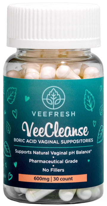 VeeFresh - VeeCleanse Boric Acid Vaginal Suppositories - Vaginal pH Balance Suppositories - Vaginal Odor Control - Feel Fresh, Feminine and Confident VeeFresh uk supplements