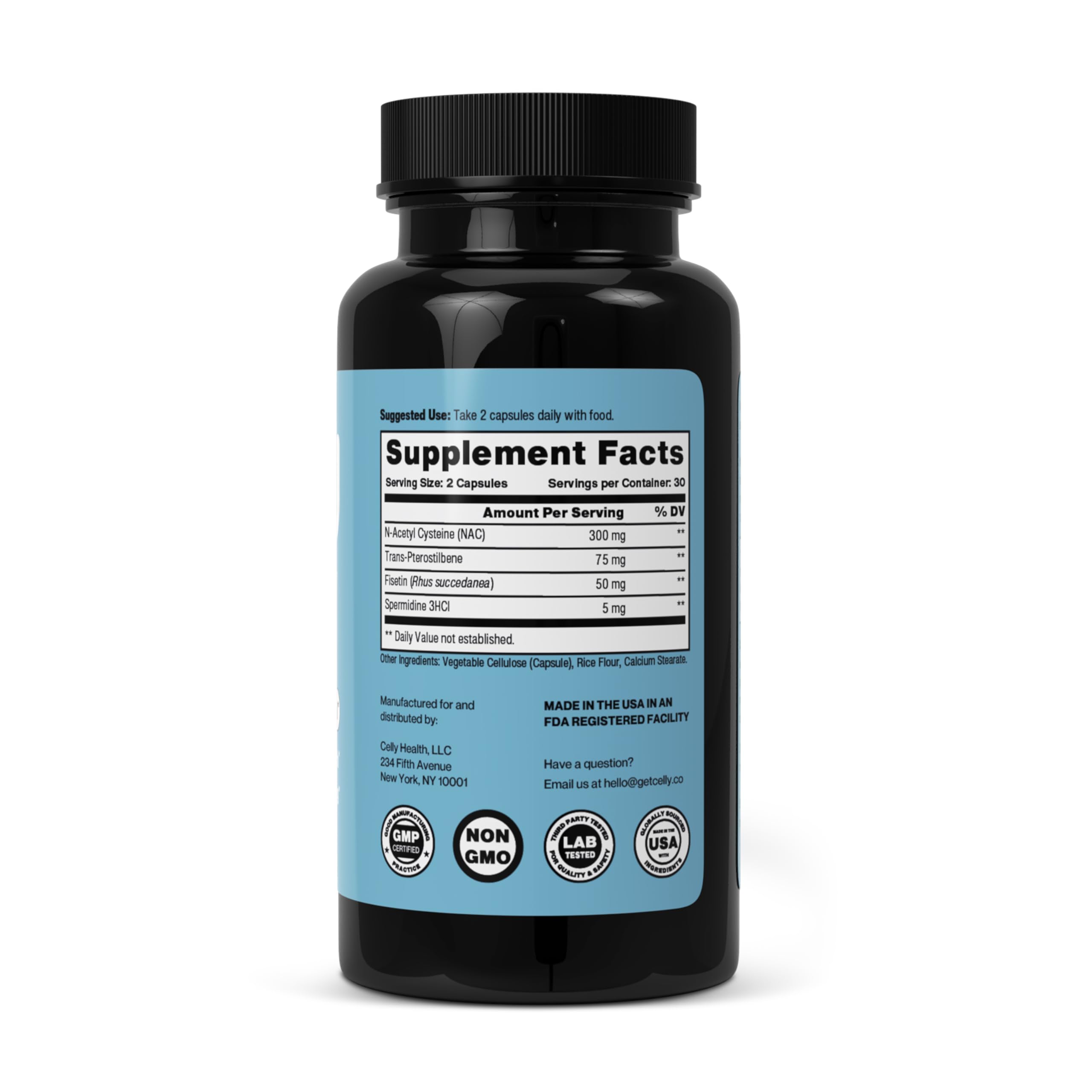Celly Autophagy Activator | Longevity Supplement for Cellular Nutrition and Healthy Aging | Promotes Cell Renewal with Spermidine, Pterostilbene, Fisetin, and NAC | Made in USA & 3rd Party Tested Celly uk supplements