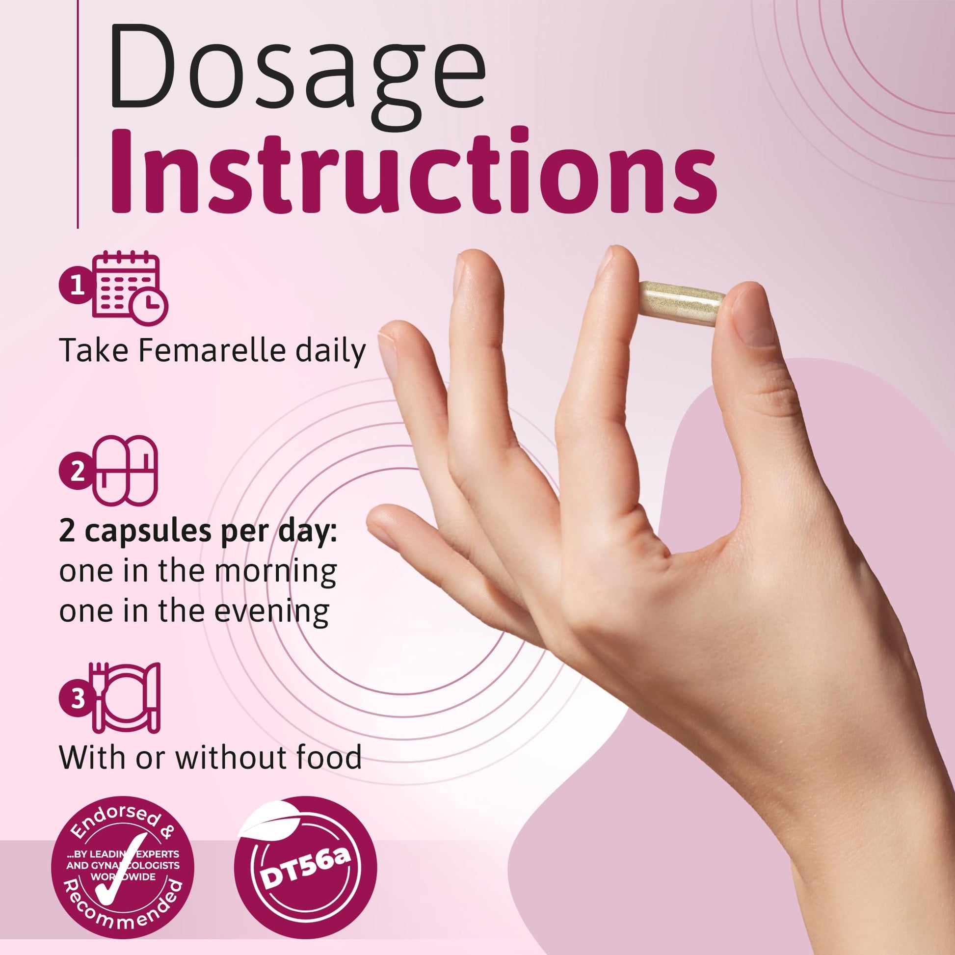 Femarelle® Recharge – Menopause Supplement for Women - Clinically Proven Menopause Relief - Hot Flashes, Night Sweats, Sleep & Libido Support Within 1st Month, Gluten-Free, GMO-Free & Hormone Free Femarelle uk supplements