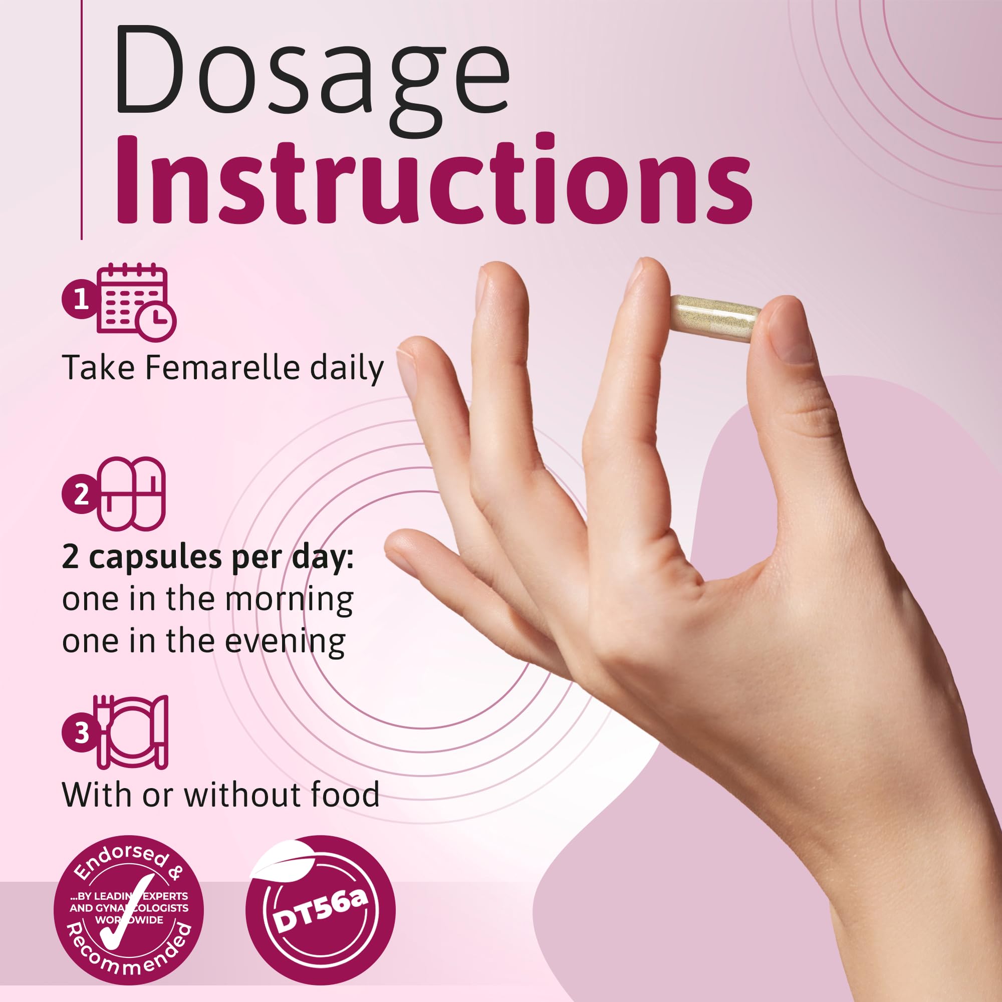 Femarelle® Recharge – Menopause Supplement for Women - Clinically Proven Menopause Relief - Hot Flashes, Night Sweats, Sleep & Libido Support Within 1st Month, Gluten-Free, GMO-Free & Hormone Free Femarelle uk supplements