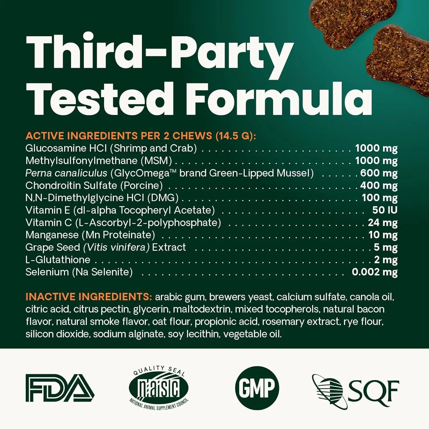 VetriScience Ultimate Strength Healthy Hip & Joint Chews, GlycoFlex Glucosamine, Chondroitin and Green-Lipped Mussel Joint Support Supplement for Dogs, Soothe Joint Discomfort, Duck, 120 Count VETRISCIENCE uk supplements