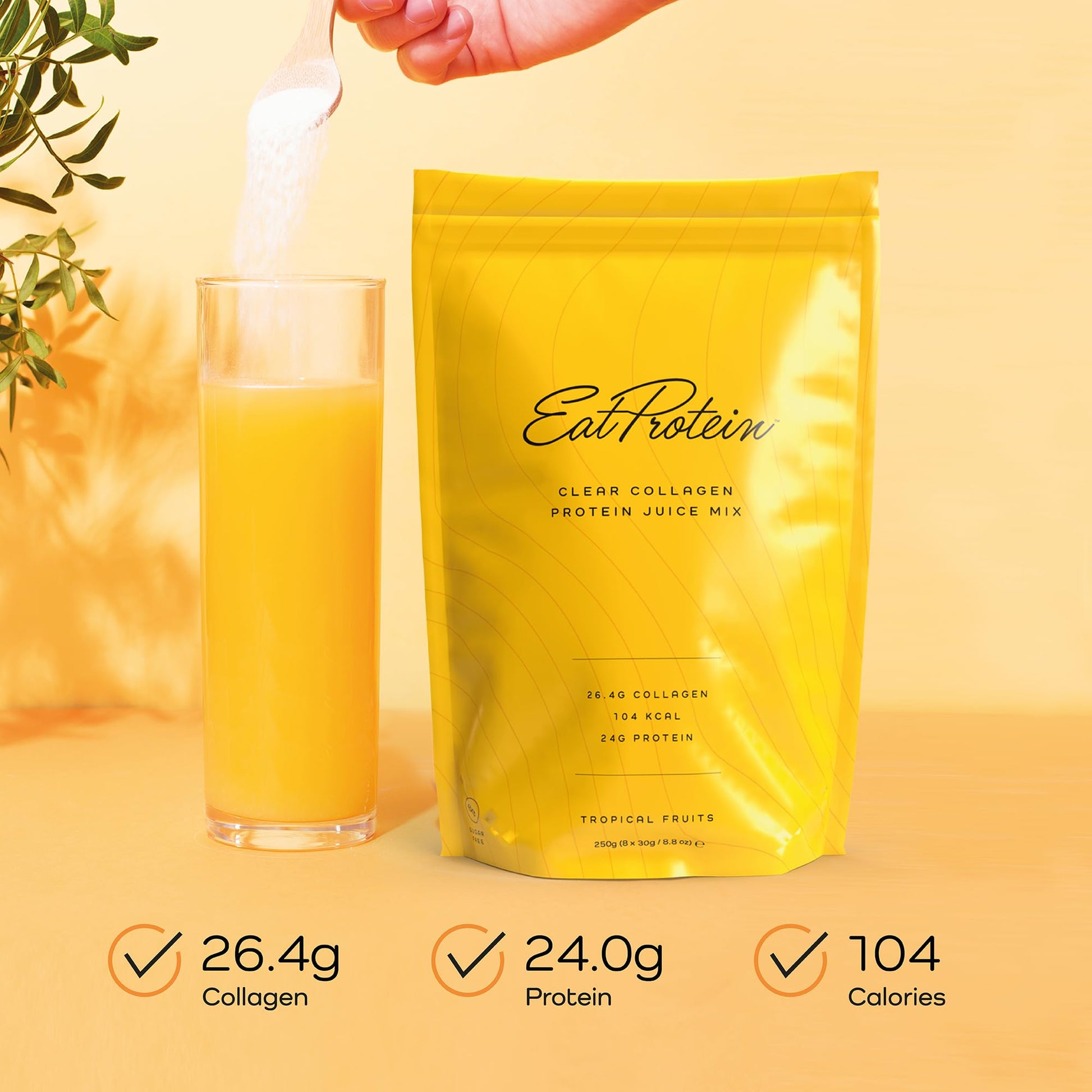 EatProtein Tropical Fruits Collagen Protein Juice Drink Mix | 24g Protein | 26.4g Collagen | 8X Servings EatProtein uk supplements