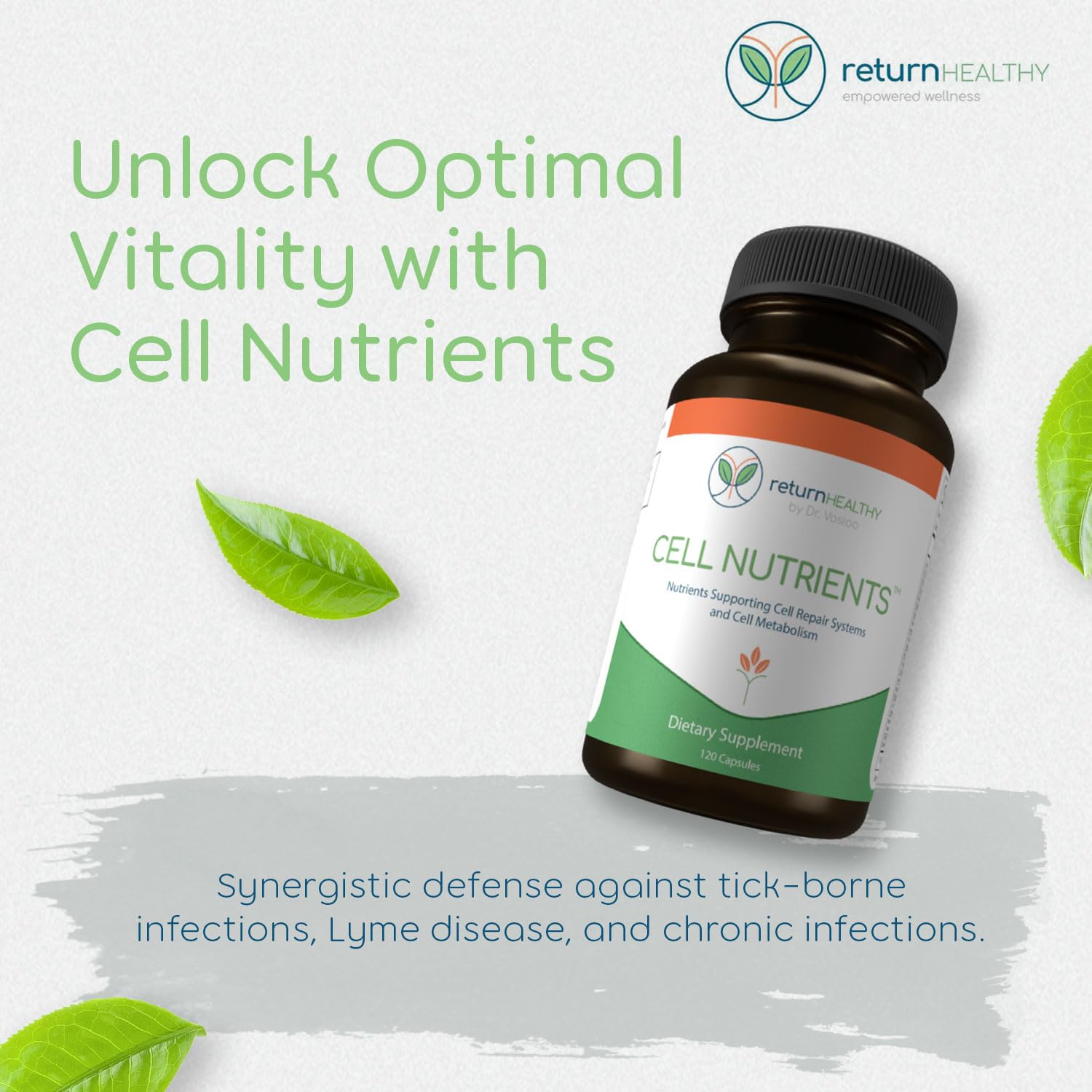 Return Healthy Cell Nutrients | Promotes Cell and Membrane Repair & Cell Metabolism | Helps Fight Tick-Borne Infections & More | Mitochondrial Supplements | Non-GMO, Vegan, 120 caps Return Healthy uk supplements