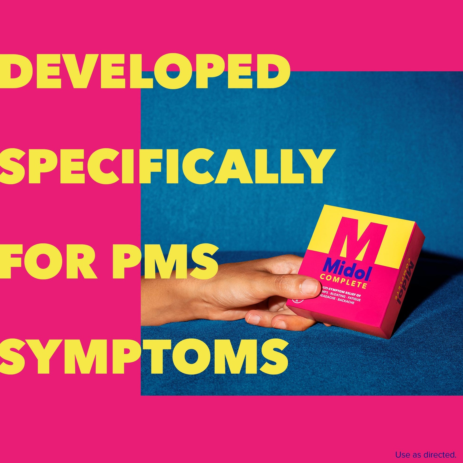 Midol Complete On The Go Caplets with Acetaminophen for Menstrual Symptom Relief, Period Cramp and Menstrual Pain Relief, 50 Count (25 Pouches of 2) Midol uk supplements