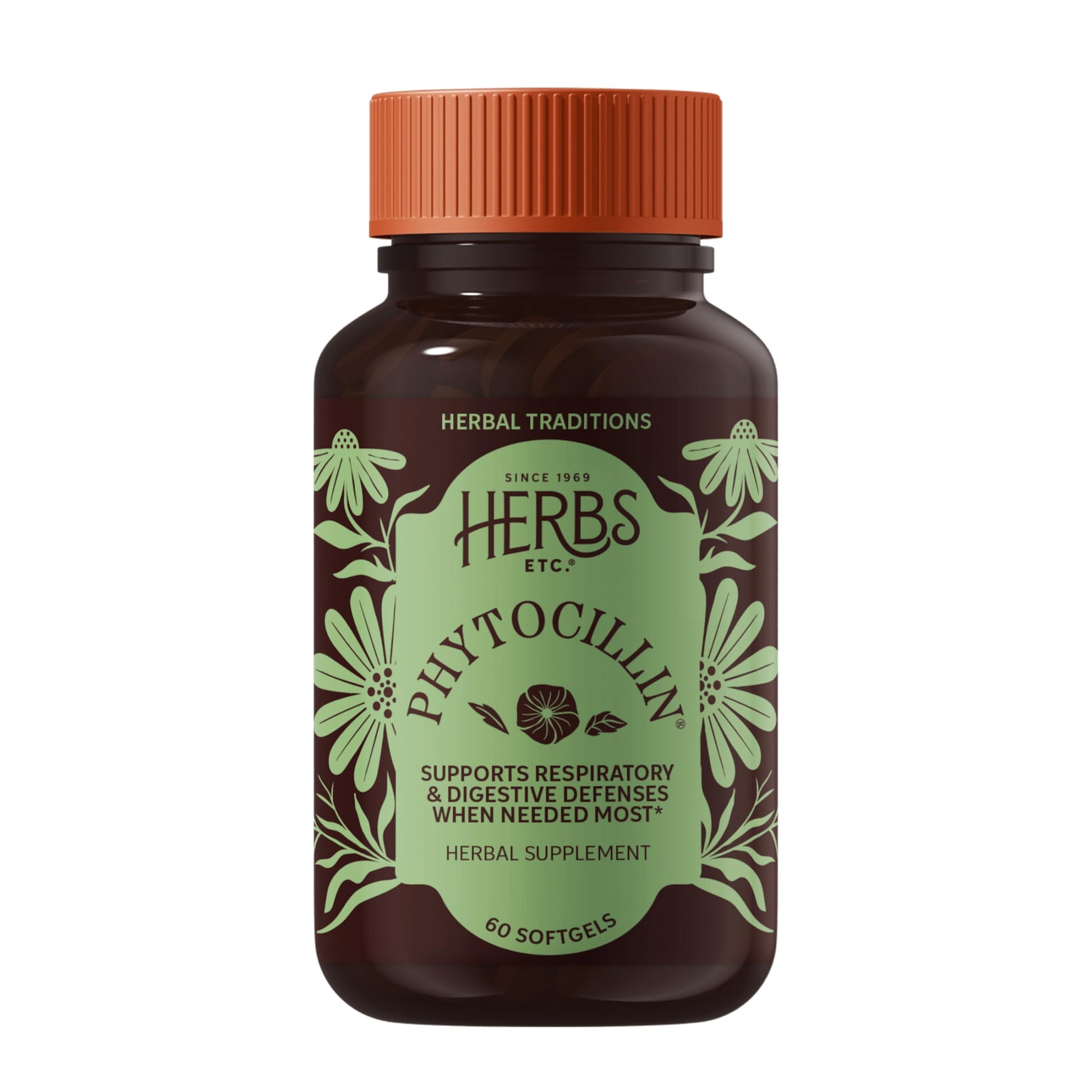 Herbs Etc. Phytocillin - Respiratory & Digestive Health Support Supplement - Herbal Formula to Support Digestion - Support Healthy Breathing - 60 Softgels (60 Servings) Herbs Etc. uk supplements