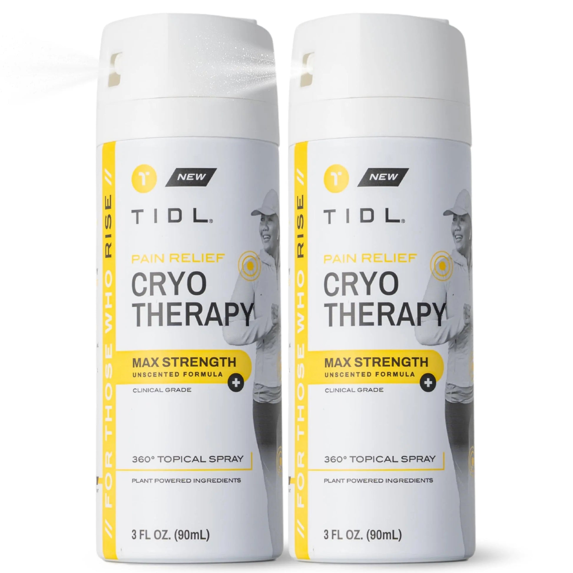 TIDL Cryotherapy Pain Relief Spray, 3 Oz (Pack of 2) Max Strength for Fast-Acting Muscle, Joint & Neck Pain Relief, Plant-Based Menthol & Camphor Pain Reliever, Quick Drying Formula TIDL uk supplements