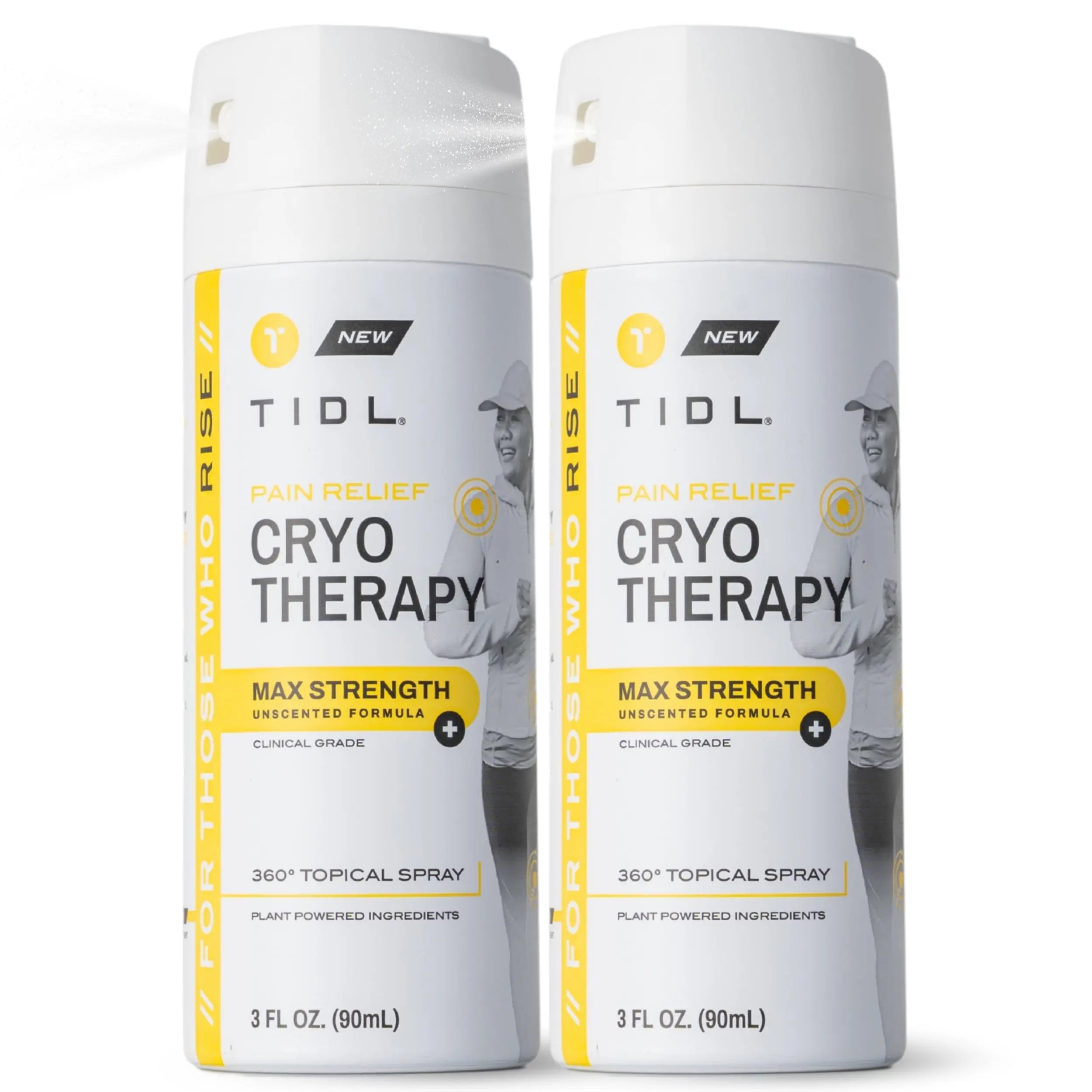 TIDL Cryotherapy Pain Relief Spray, 3 Oz (Pack of 2) Max Strength for Fast-Acting Muscle, Joint & Neck Pain Relief, Plant-Based Menthol & Camphor Pain Reliever, Quick Drying Formula TIDL uk supplements