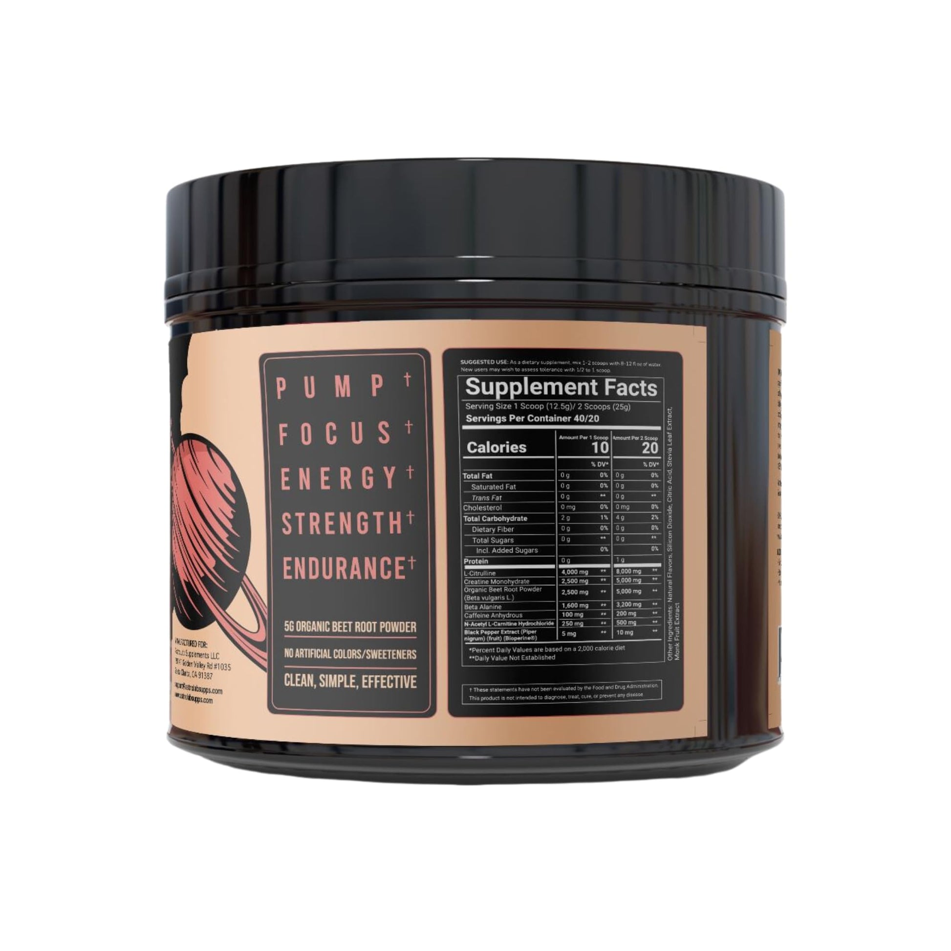 BLASTOFF Pre-Workout Powder - Organic Beet Root Powder with Natural Peach Mango AstroLab Supplements uk supplements