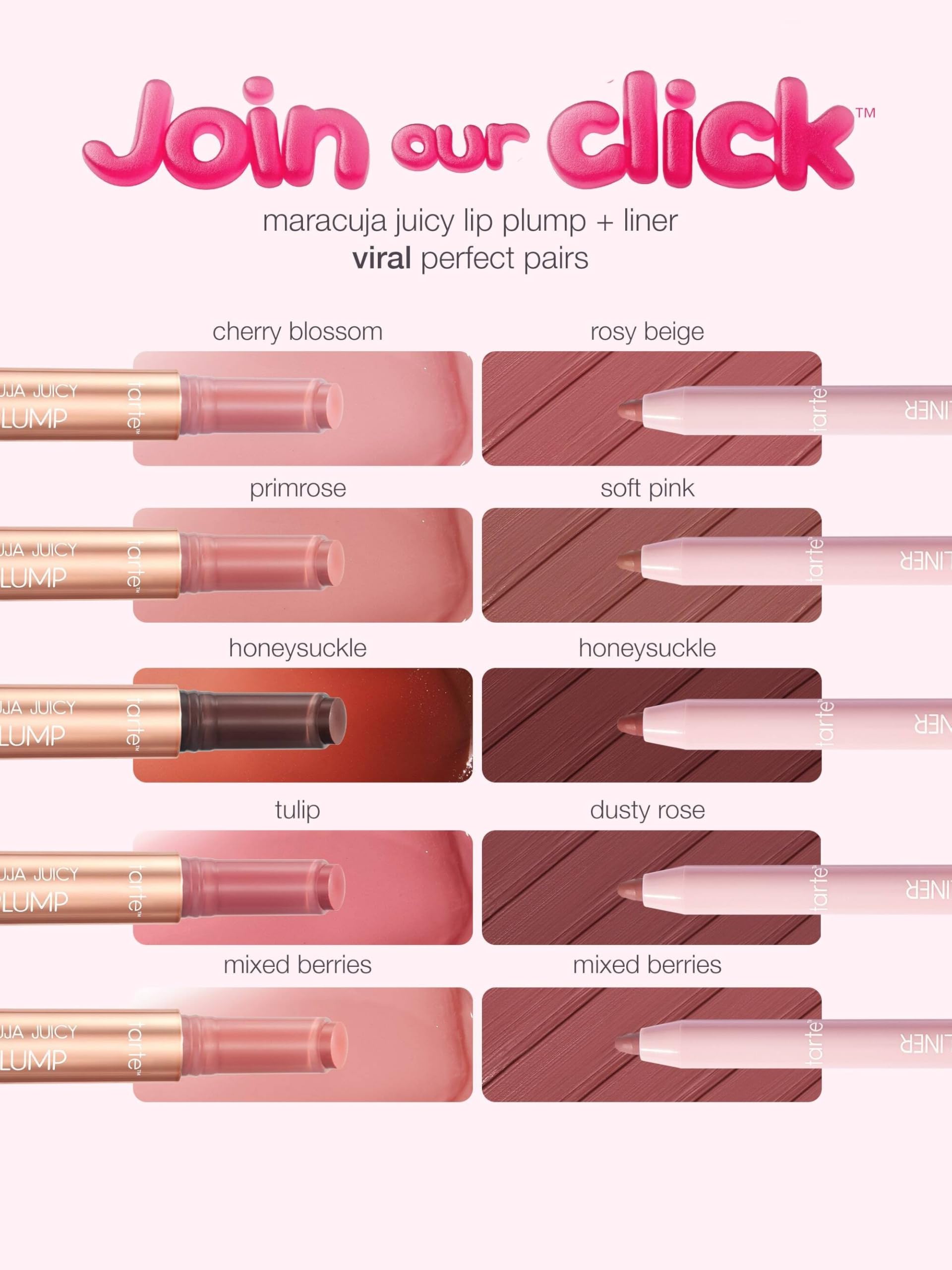 tarte maracuja juicy lip liner – Creamy, Matte, Lip Liner with Hyaluronic Acid with Vitamin E, Vegan & Cruelty-Free, full size, soft pink tarte uk supplements