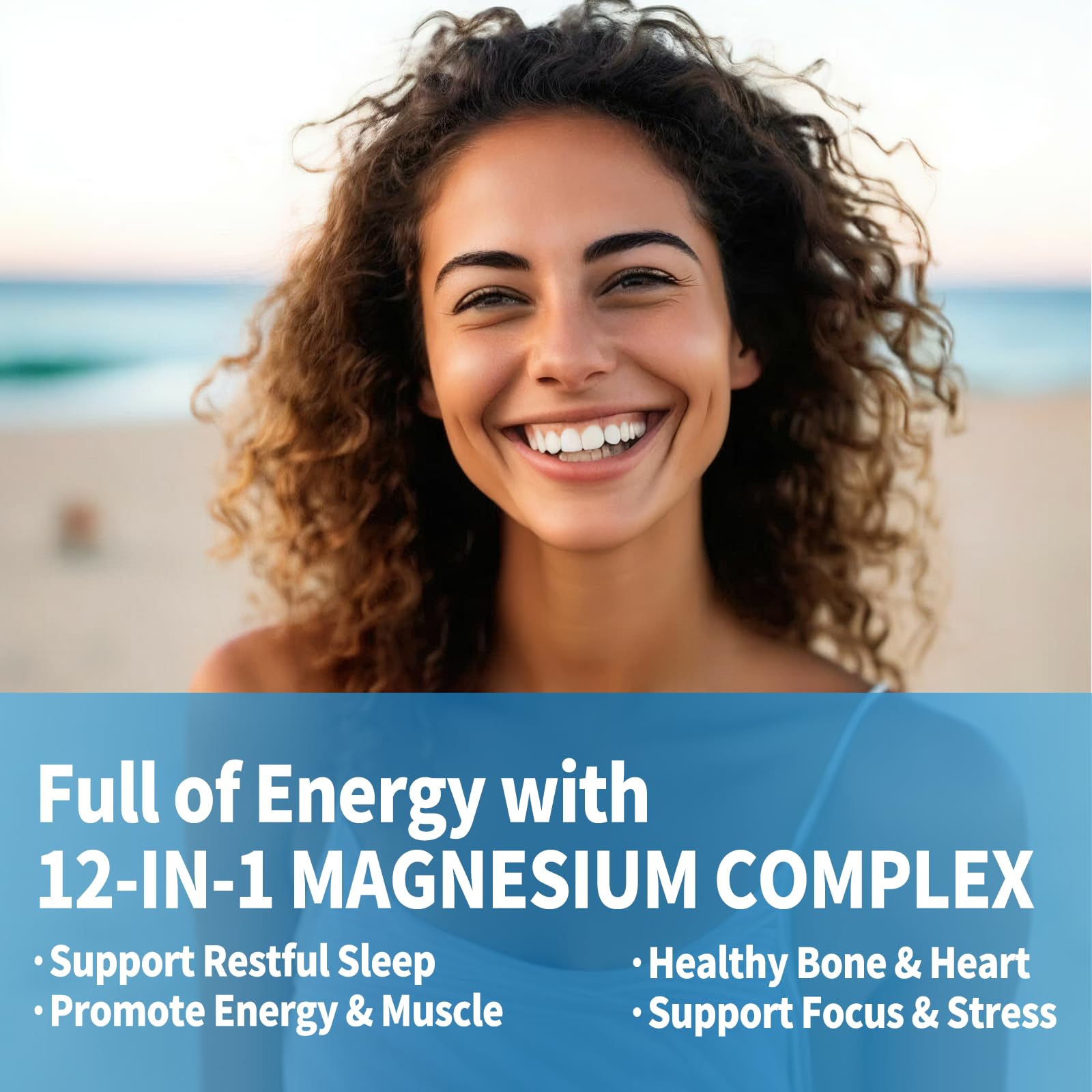 Magnesium Complex 12 in 1 Supplement for Women & Men 700mg, Magnesium Glycinate with Vitamin D3 K2, Citrate Malate Oxide Taurate Aspartate Orotate, for Relaxation, Heart, Energy, Muscle, 120 Capsules Qmiozzy uk supplements