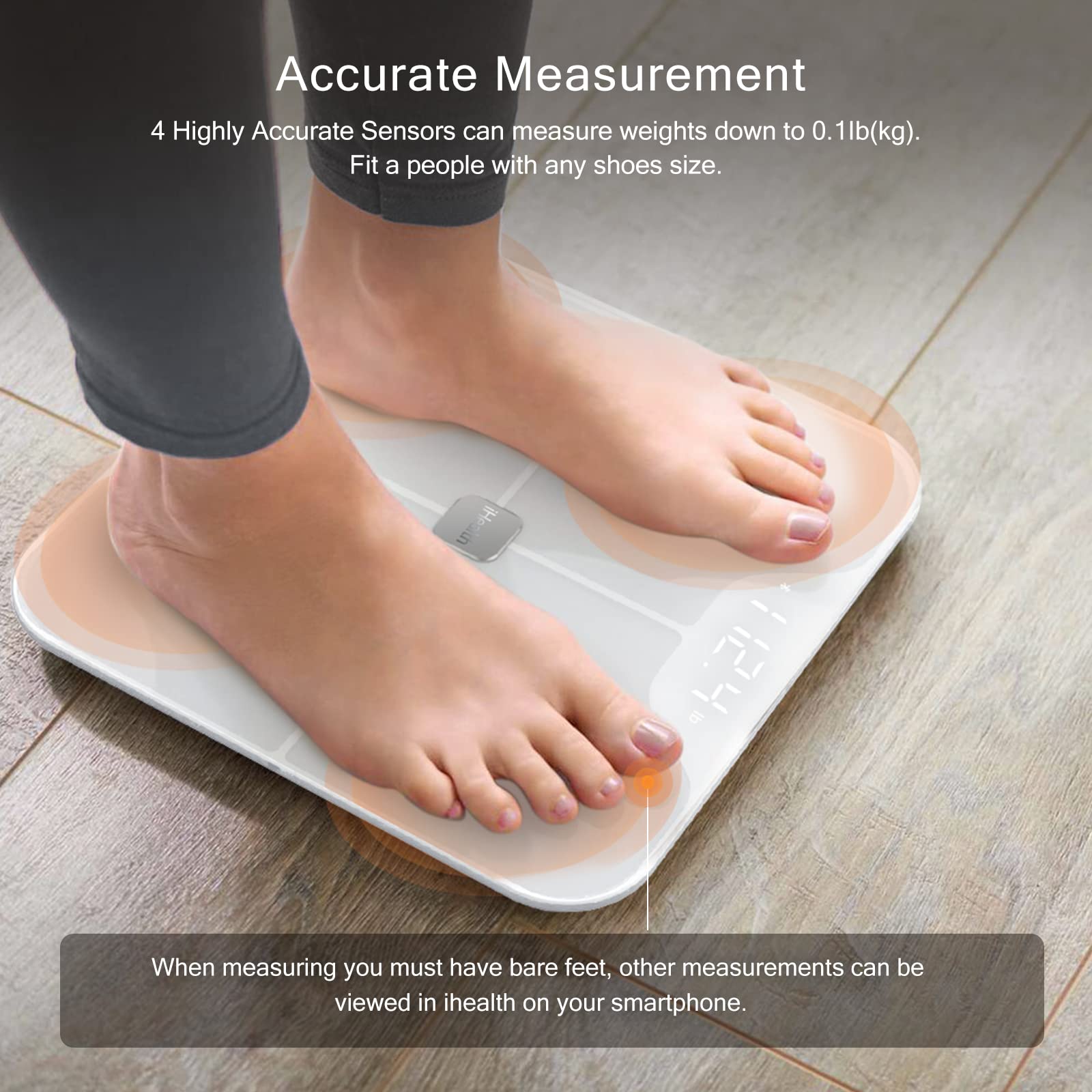 iHealth Nexus Smart Scale for Body Weight Bluetooth, Digital Bathroom Scale Body Fat and Muscle iHealth uk supplements