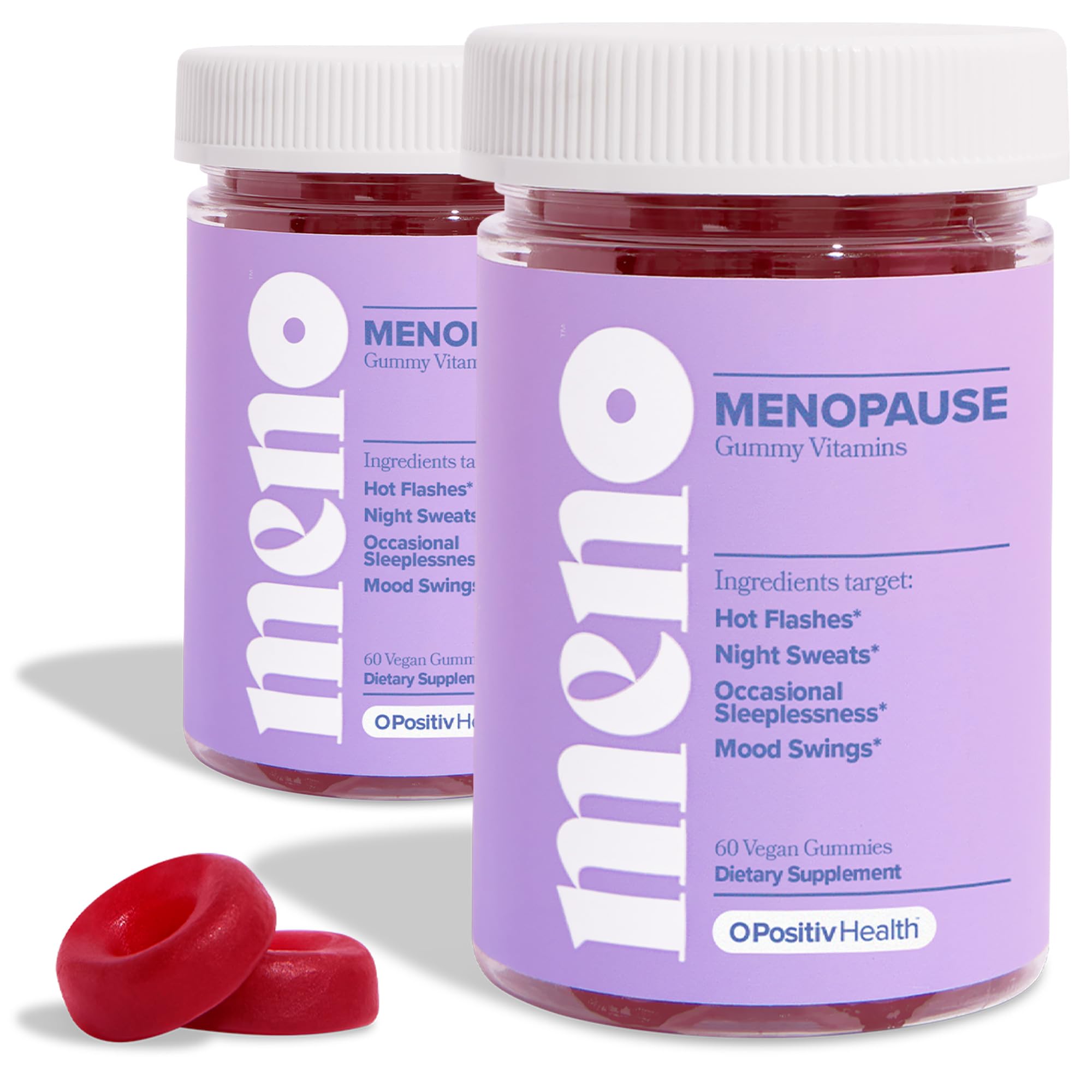 MENO Gummies for Menopause, 30 Servings (Pack of 2) - Hormone-Free Menopause O Positiv uk supplements