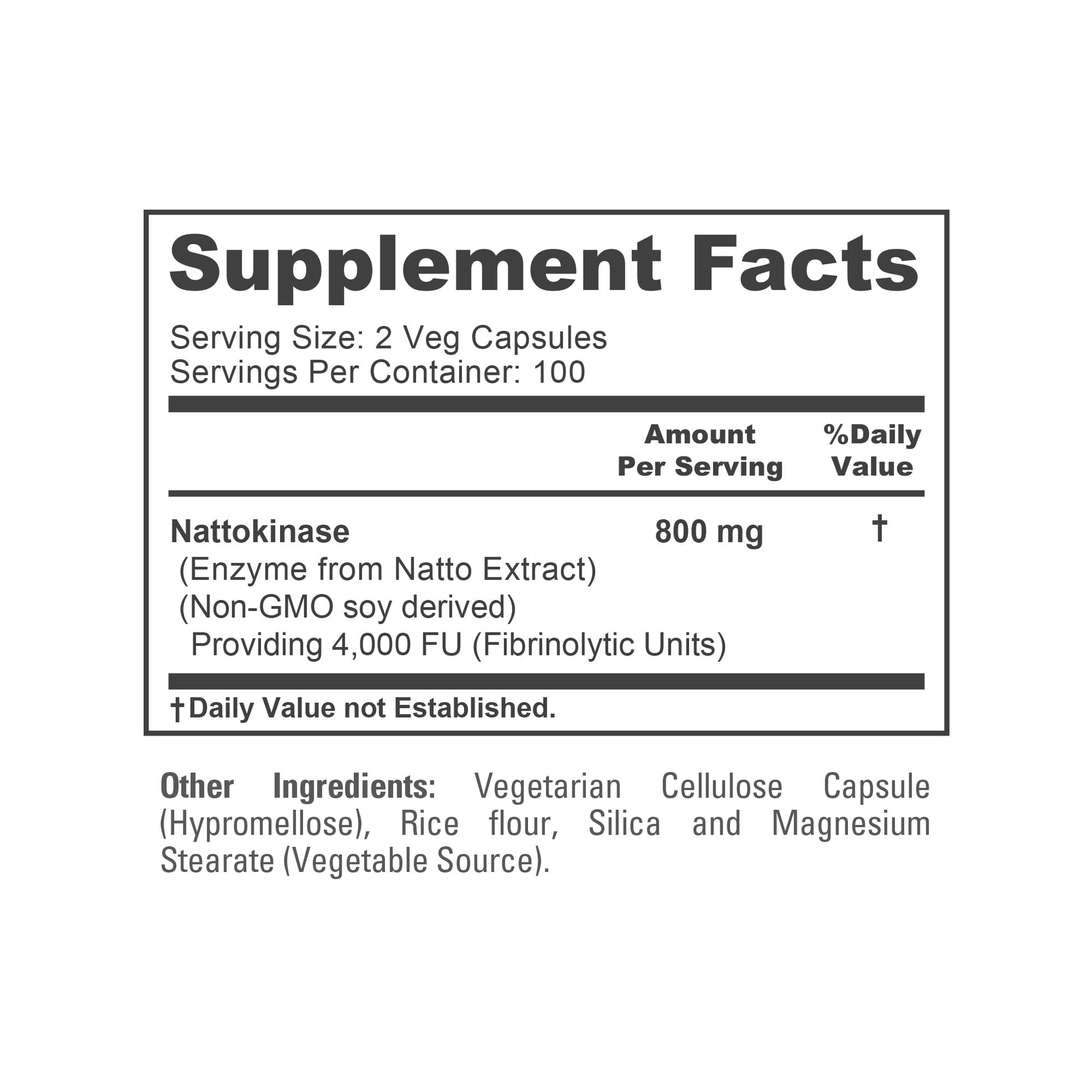 NusaPure Nattokinase 4000 FU 800mg, 200 Veggie Capsules (Vegan, Non-GMO) NusaPure uk supplements