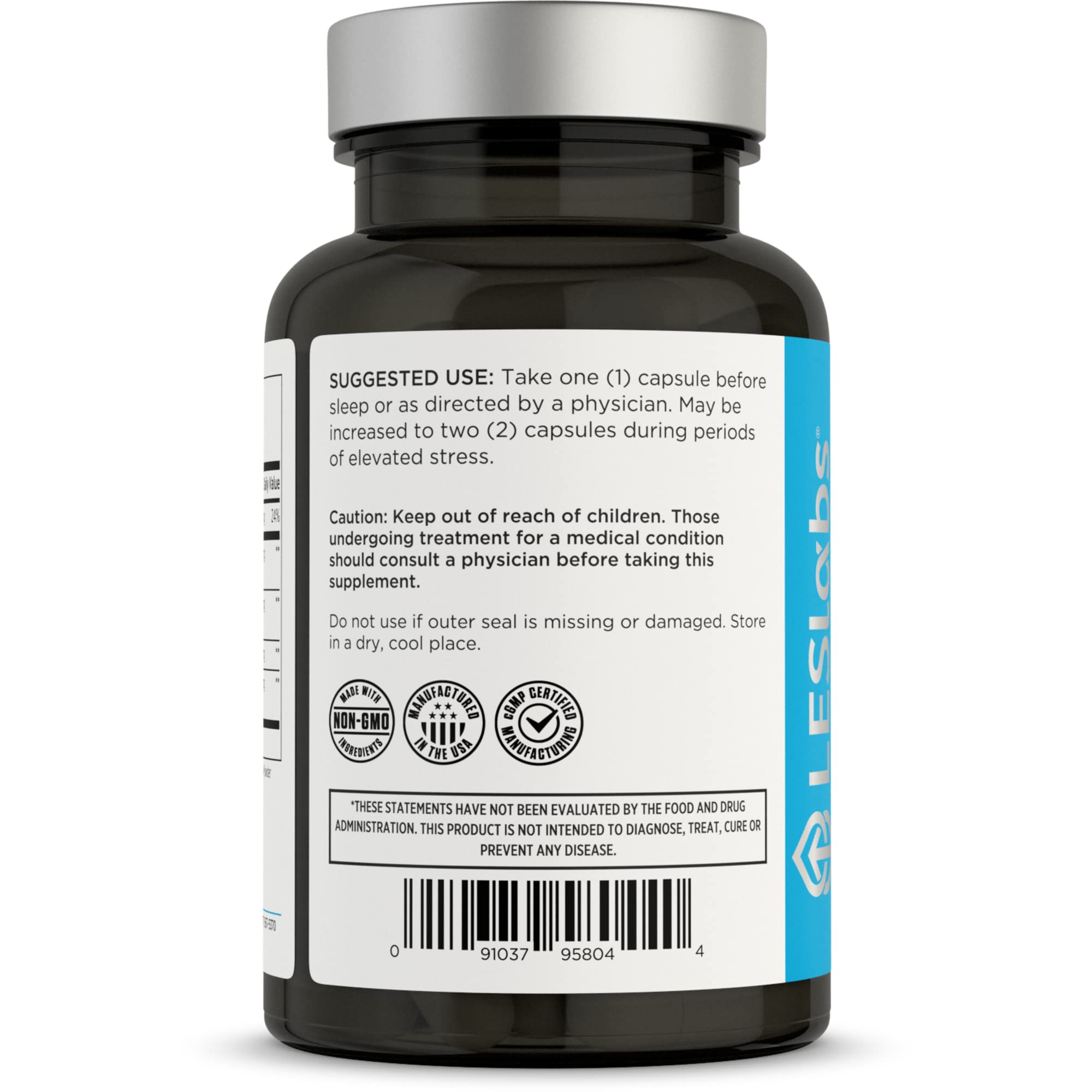 LES Labs Cortisol Health – Stress Relief, Balanced Cortisol Response, Relaxation & Deep Sleep – Phosphatidylserine, Magnesium, Magnolia Bark, Rhodiola Rosea & Ashwagandha – Non-GMO – 60 Capsules LES Labs uk supplements
