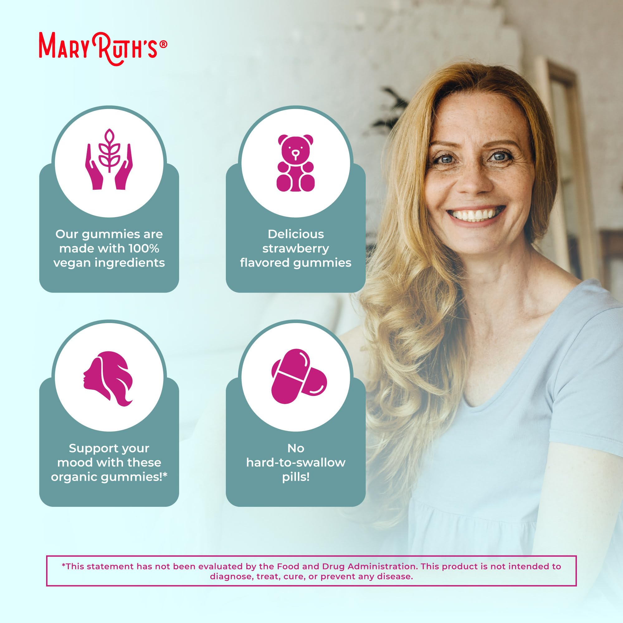 Organic Menopause Gummies by MaryRuth's | Menopause Supplements for Women | Mood Support | Hot Flash Relief | Maca Root | Black Cohosh | USDA Organic | Non-GMO | Vegan | 30 Servings MARYRUTH'S uk supplements