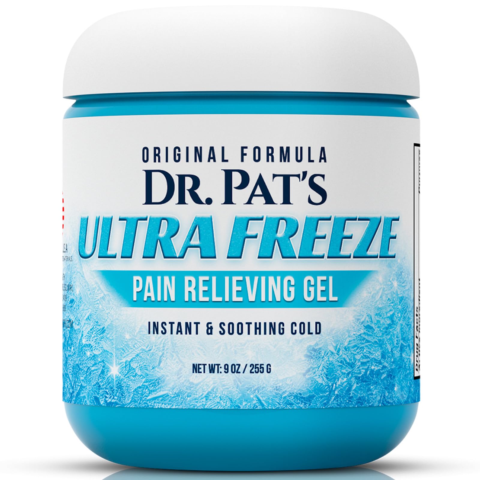 Ultra Freeze Dr Pat's Pain Relief Cream (9oz) - Muscle Rub Gel for Arthritis, Neuropathy, Foot & Joint - Cooling Sports Massage for Back, Shoulder & Knee - Menthol Analgesic for Neck & Body Ultra Freeze uk supplements