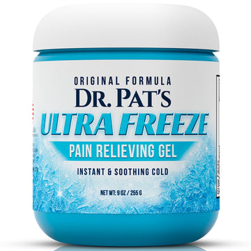 Ultra Freeze Dr Pat's Pain Relief Cream (9oz) - Muscle Rub Gel for Arthritis, Neuropathy, Foot & Joint - Cooling Sports Massage for Back, Shoulder & Knee - Menthol Analgesic for Neck & Body Ultra Freeze uk supplements