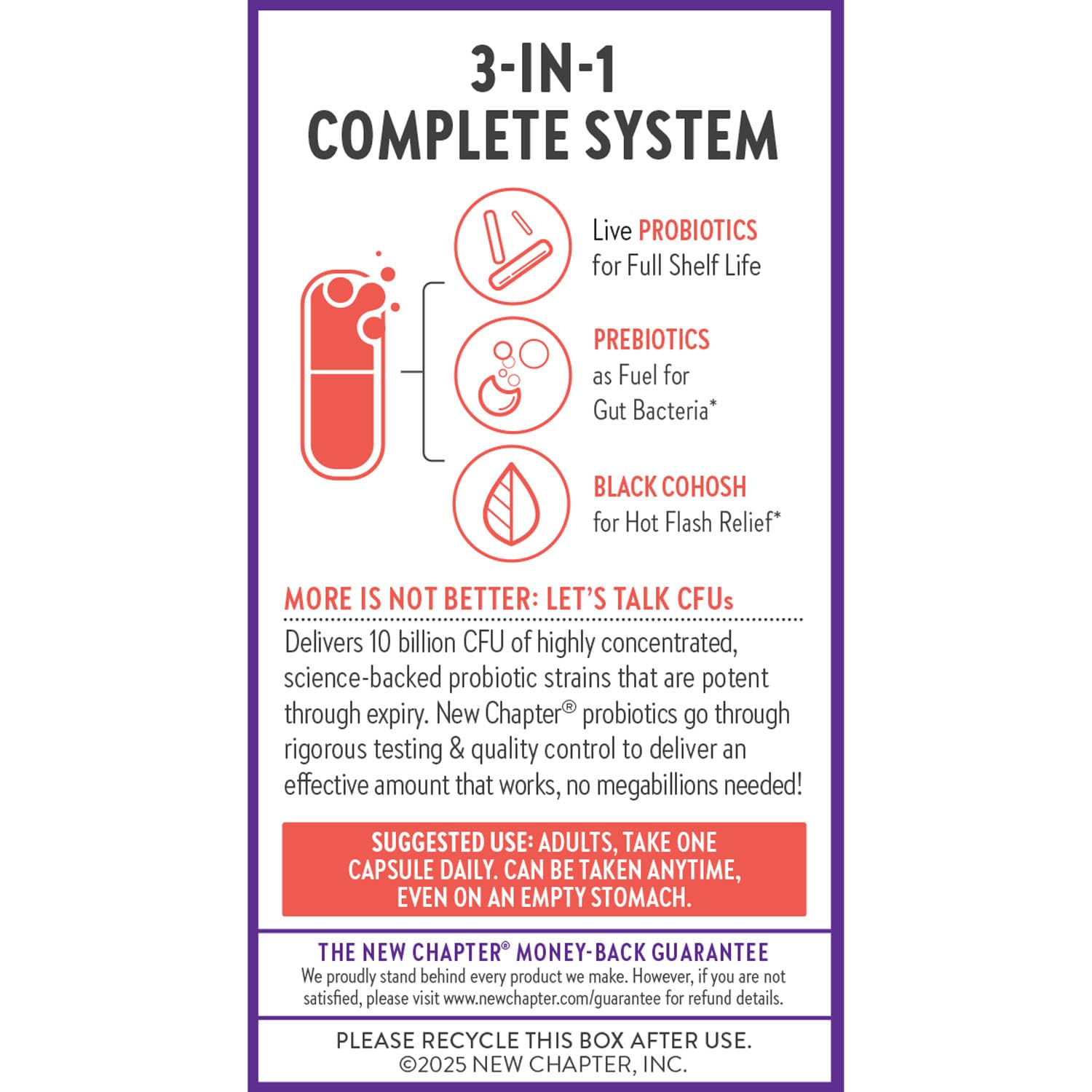 New Chapter All-Flora Probiotic Menopause Balance, Ultra-Concentrated Probiotics for Women with Black Cohosh for Menopause Hot Flashes, 100% Vegan, 30 Vegan Capsules New Chapter uk supplements