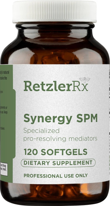 Specialized Pro Resolving Mediators - Synergy SPM by RetzlerRx® - SPM's for Joint Comfort, Tissue Health & Minor Discomfort Relief* - Non-GMO - Gluten Free - 120 Softgels HormoneSynergy uk supplements