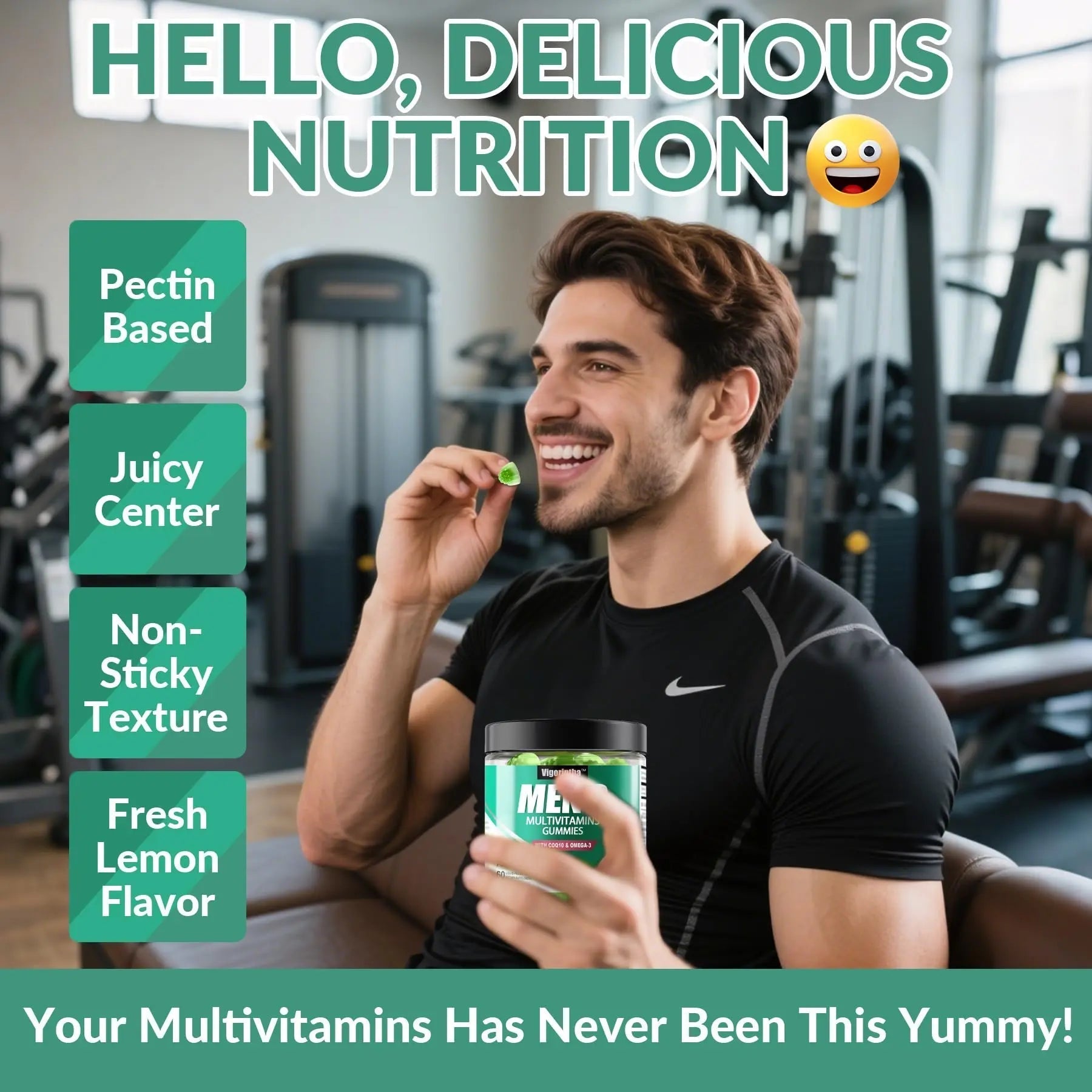 2 Pack Mens Multivitamins Gummies- Methylated Multivitamin for Men with Coq 10, Vegan Omega 3, Vitamins A C E D3 K2 B6 B12 B1 B2 Vigorintha uk supplements