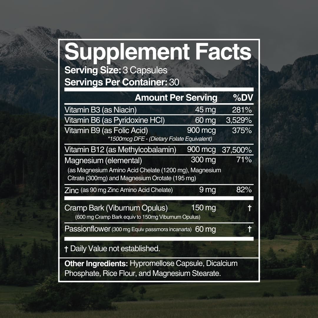 Active Mg Magnesium Supplement – 300mg Elemental Magnesium + Zinc & B Vitamins – Muscle & Nerve Support – 90 Vegan Capsules Migraine Stop uk supplements