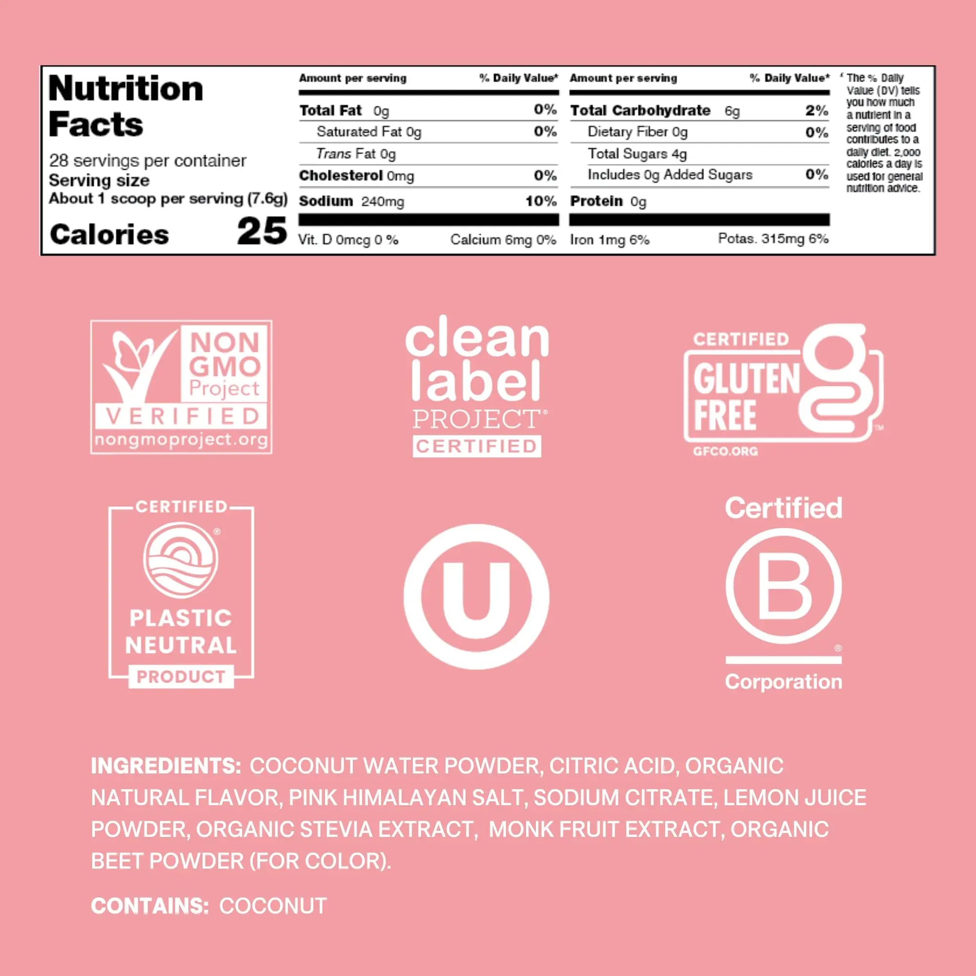 Cure Hydration | Plant-Based Electrolyte Drink Mix | No Added Sugar | FSA-HSA | Dehydration Relief Powder Made with Coconut Water | Non-GMO | Vegan | 28 Servings Jar - Strawberry Kiwi Cure Hydration uk supplements
