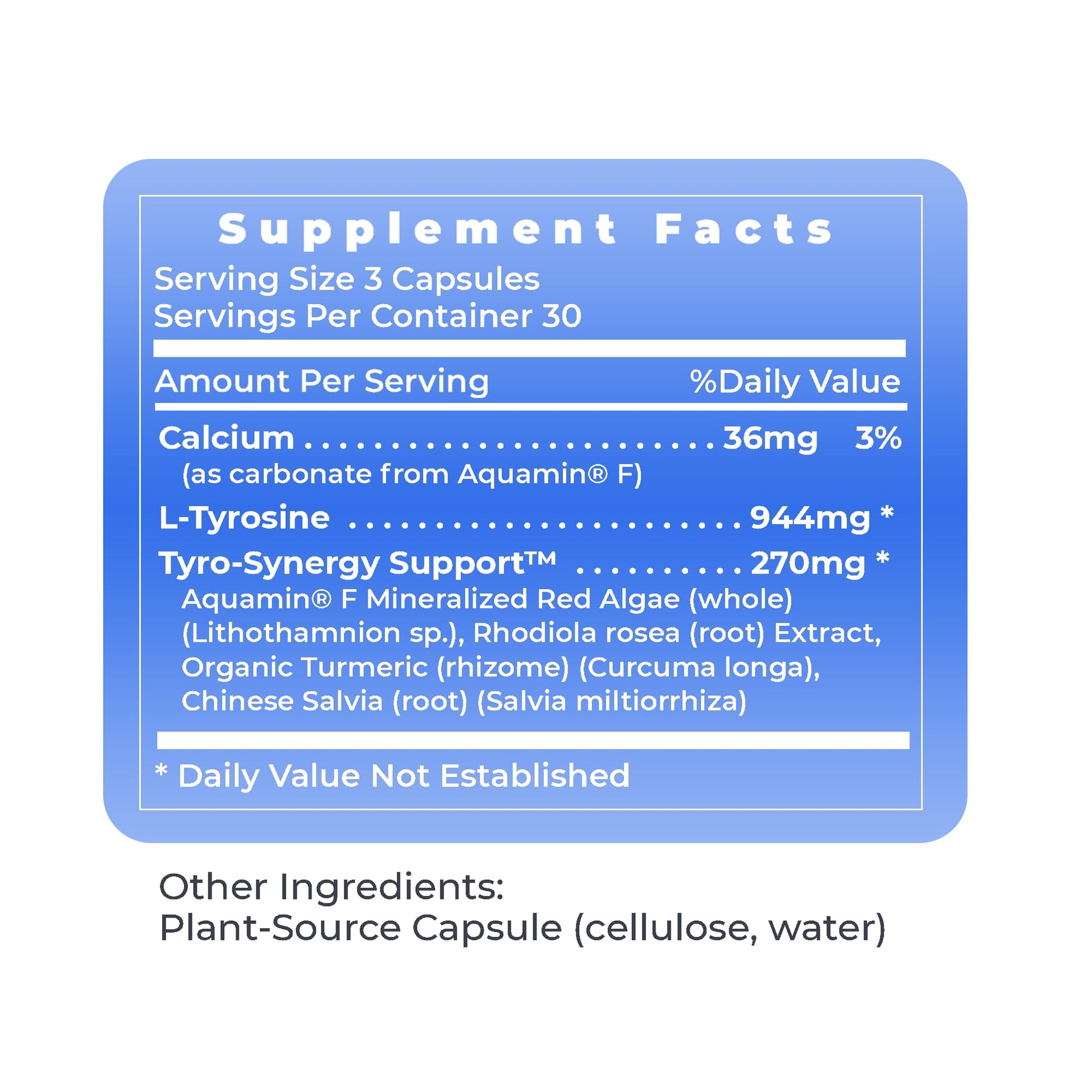 Premier Research Labs Tyrosine Matrix - L Tyrosine Supplement, L-tyrosine 944mg Capsules for Adults, Amino Acid Pills with Red Algae & Rhodiola Rosea - 90 Vegetarian Capsules Premier Research Labs uk supplements