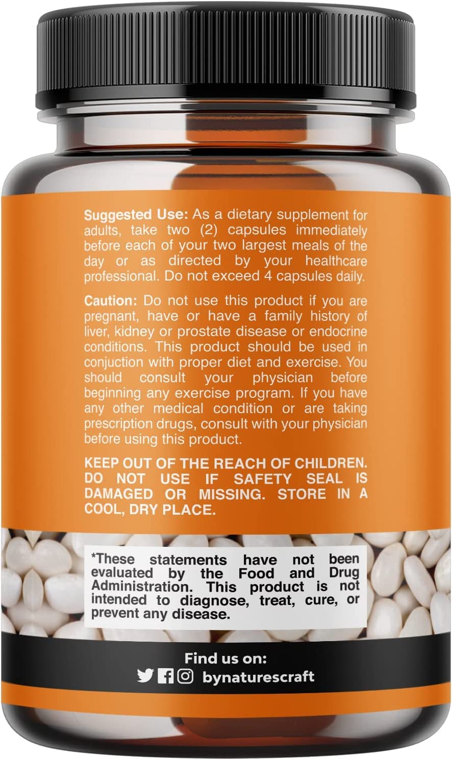 Natural White Kidney Bean Extract - White Kidney Bean Energy Booster AMPK Activator Natures Craft uk supplements