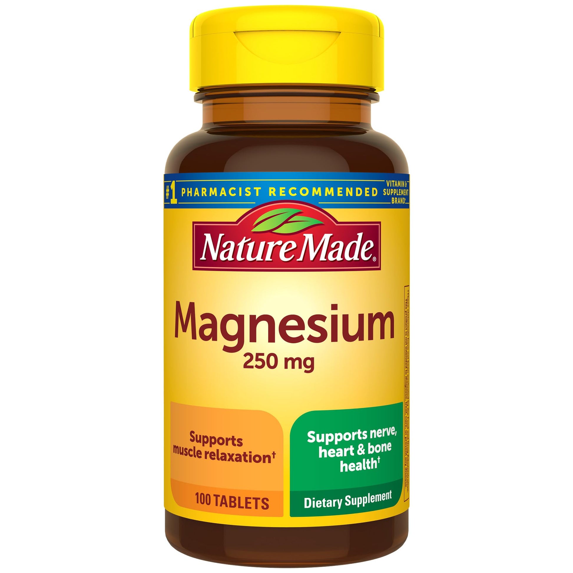 Nature Made Magnesium Oxide 250 mg, Magnesium Supplements for Men and Women, Support for Muscle, Heart, Bone and Nerve Health, 100 Tablets, 100 Day Supply Nature Made uk supplements