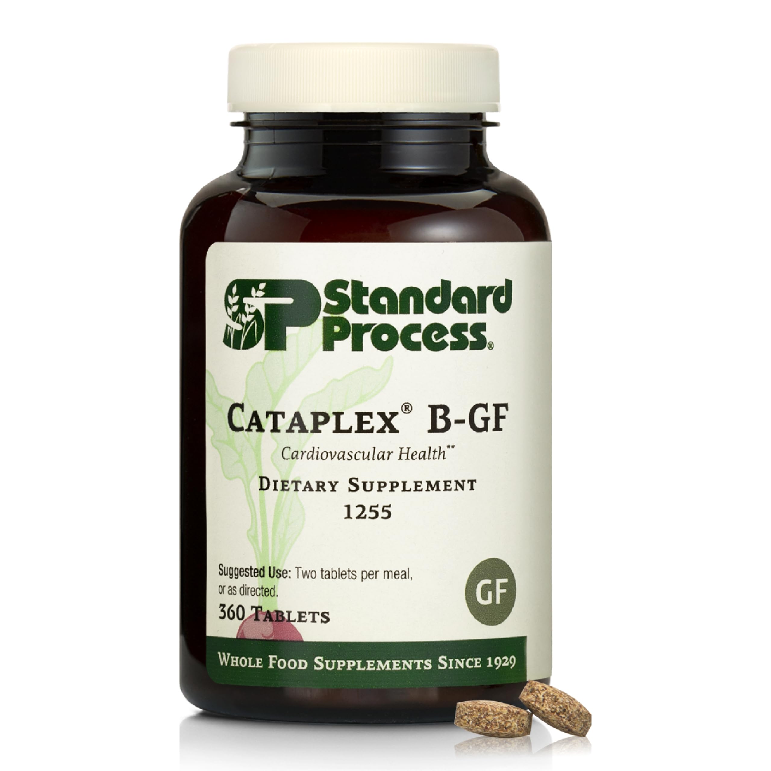 Standard Process Cataplex B-GF - Supports Nervous System Health - B Vitamins for Energy & Heart Support - Aids Energy During Physical Activity - Gluten-Free, Non-Soy & Non-Dairy - 360 Tablets Standard Process Inc. uk supplements