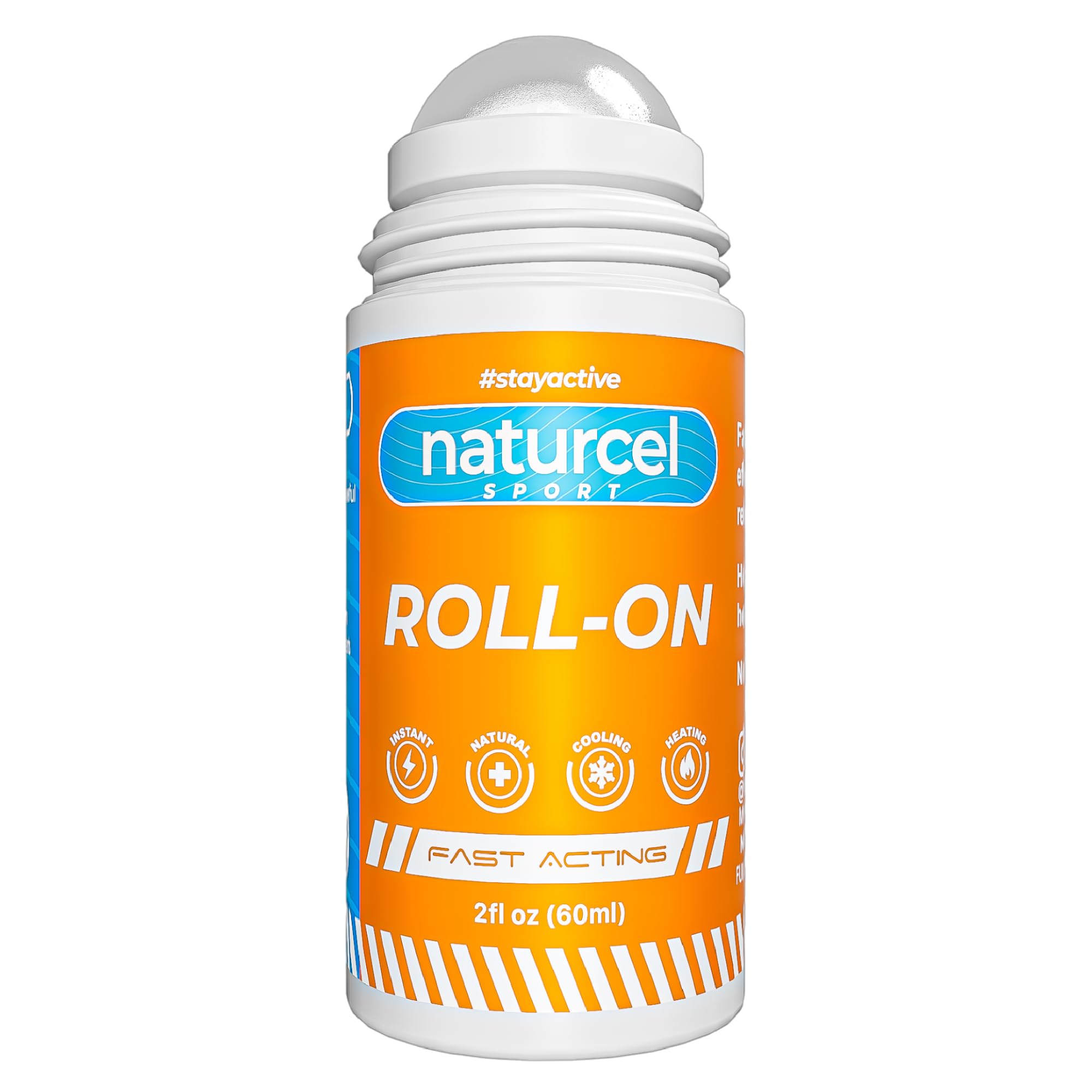 Naturcel Sport Roll-On, 2FL OZ, Topical Reliever for Aches and Pains of Muscles and Joints, Cooling, Fast Acting, Mess Free Massage Roller, Colorless Naturcel uk supplements