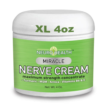 Neuro Health Miracle Nerve Cream - XL 4oz JAR - Maximum Strength - Turmeric and Arnica Blend for Neuropathy Discomfort Relief - Soothing Foot & Hand Formula with MSM, B6, E - Made in USA Neuro Health uk supplements