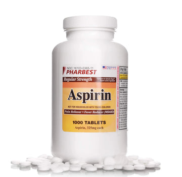 PHARBEST Aspirin 325 mg | Regular Strength | 1000 Count Uncoated Tablets PHARBEST uk supplements