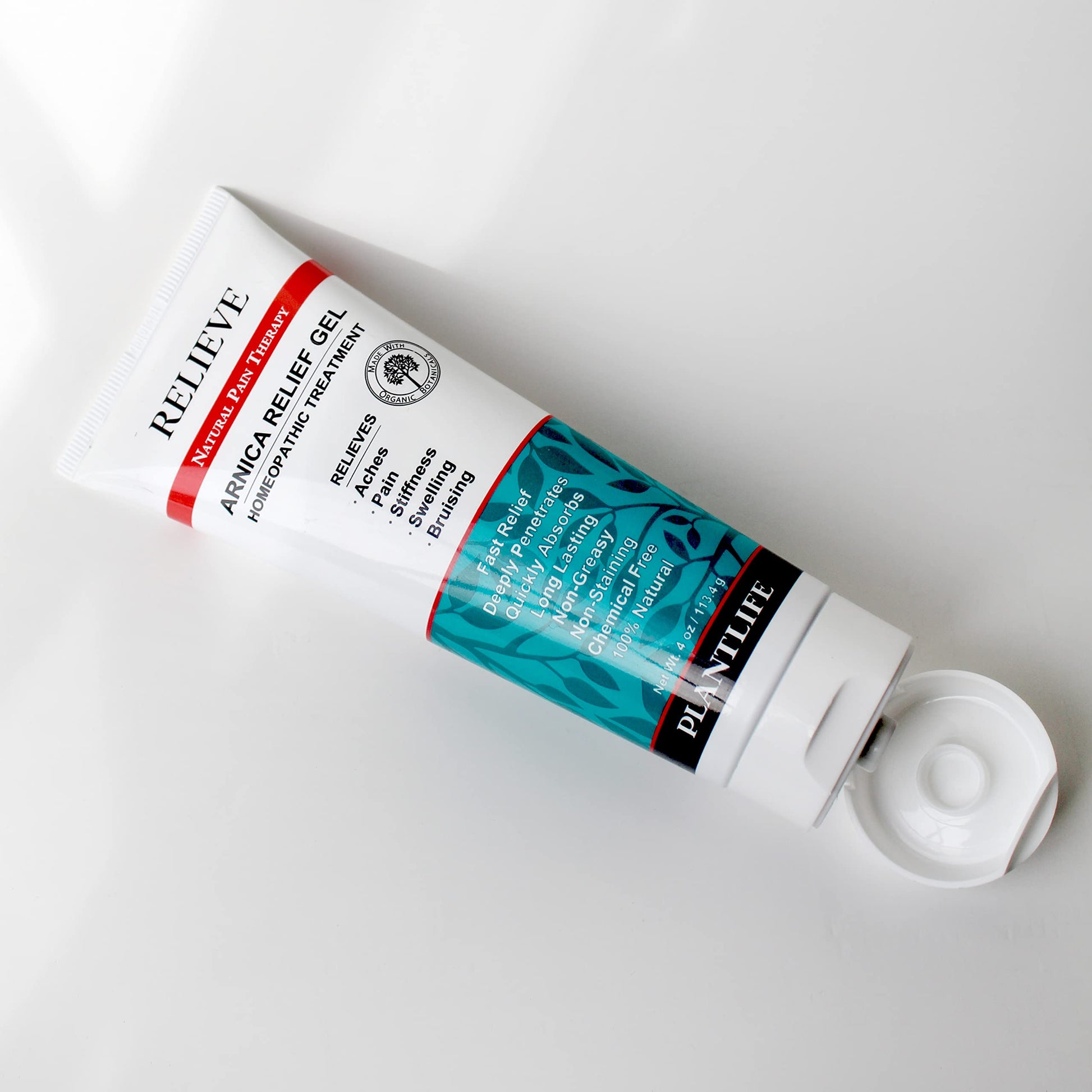 Plantlife Arnica Relieve Gel - Made with Arnica and 100% Pure Essential Oils - Relieve Products are a Homeopathic Solution for Everyday Use - Works Quickly and Effectively - Made in California Plantlife uk supplements