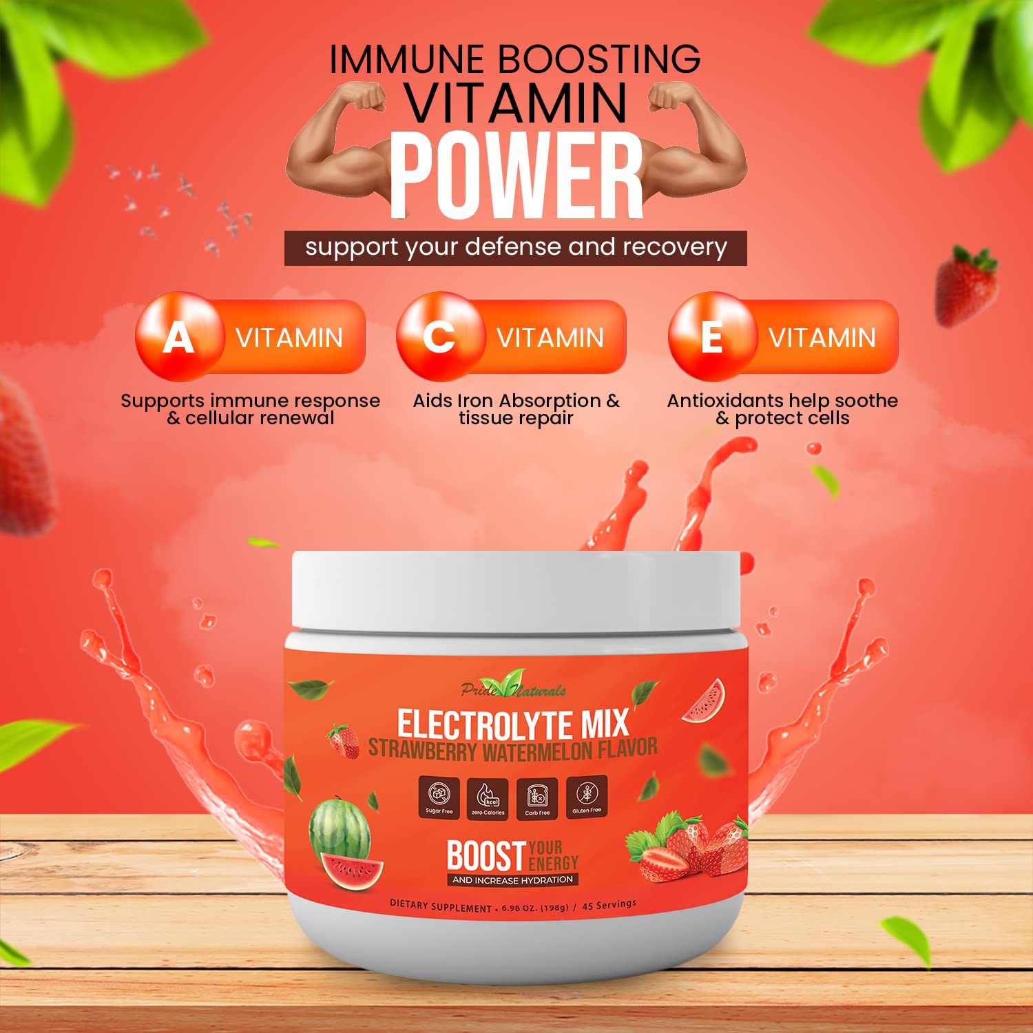 Electrolyte Powder - Refreshing Workout Recovery Electrolytes, Sugar Free, Gluten Free Pride Naturals, Inc uk supplements
