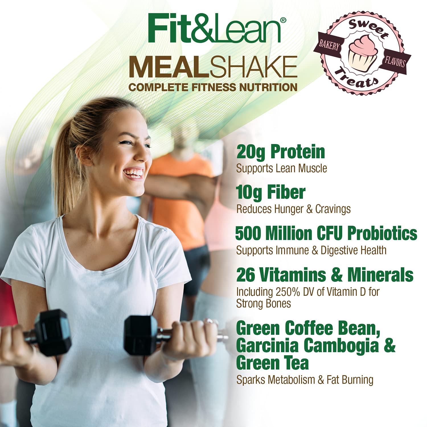 Fit & Lean Meal Shake Meal Replacement with Protein, Fiber, Probiotics and Organic Fruits Fit & Lean uk supplements
