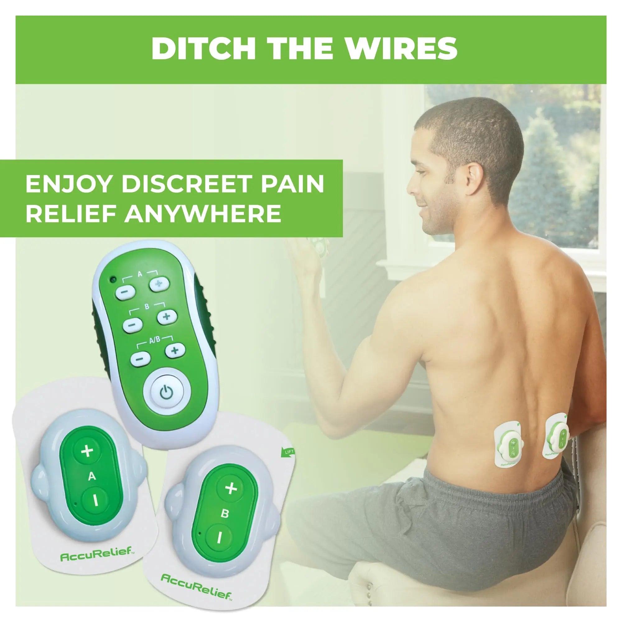 AccuRelief Wireless TENS Unit with Remote Control, TENS Pain Relief Device and Muscle Stimulator, for Back Pain, Neck Pain, Arm and Leg Pain AccuRelief uk supplements