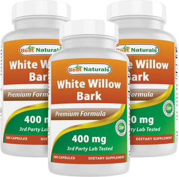 Best Naturals White Willow Bark 400 mg 180 Capsules (180 Count (Pack of 3)) Best Naturals uk supplements