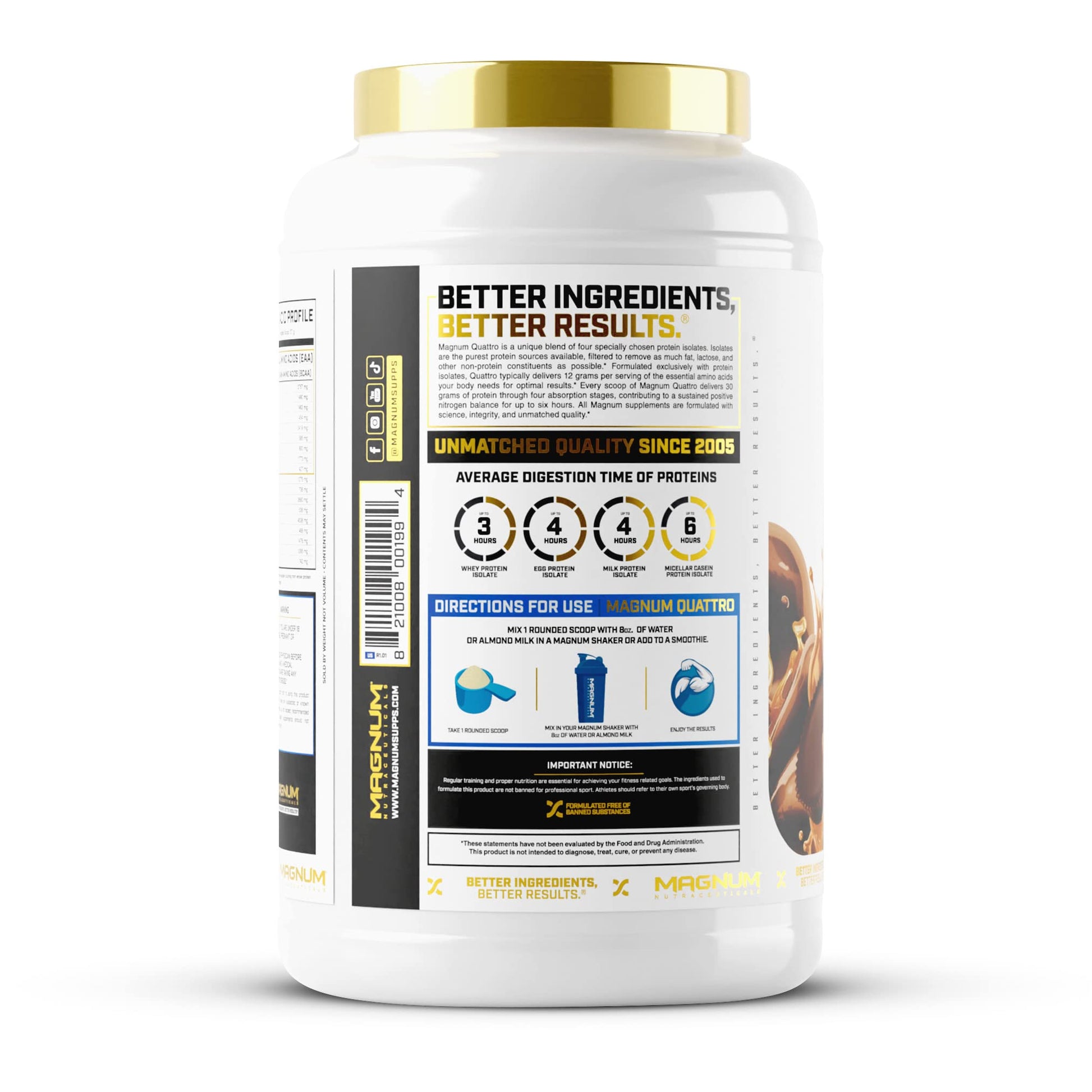 Magnum Nutraceuticals Quattro -, Peanut Butter Cups, 2LB - May Support Muscle Growth QUATTRO uk supplements