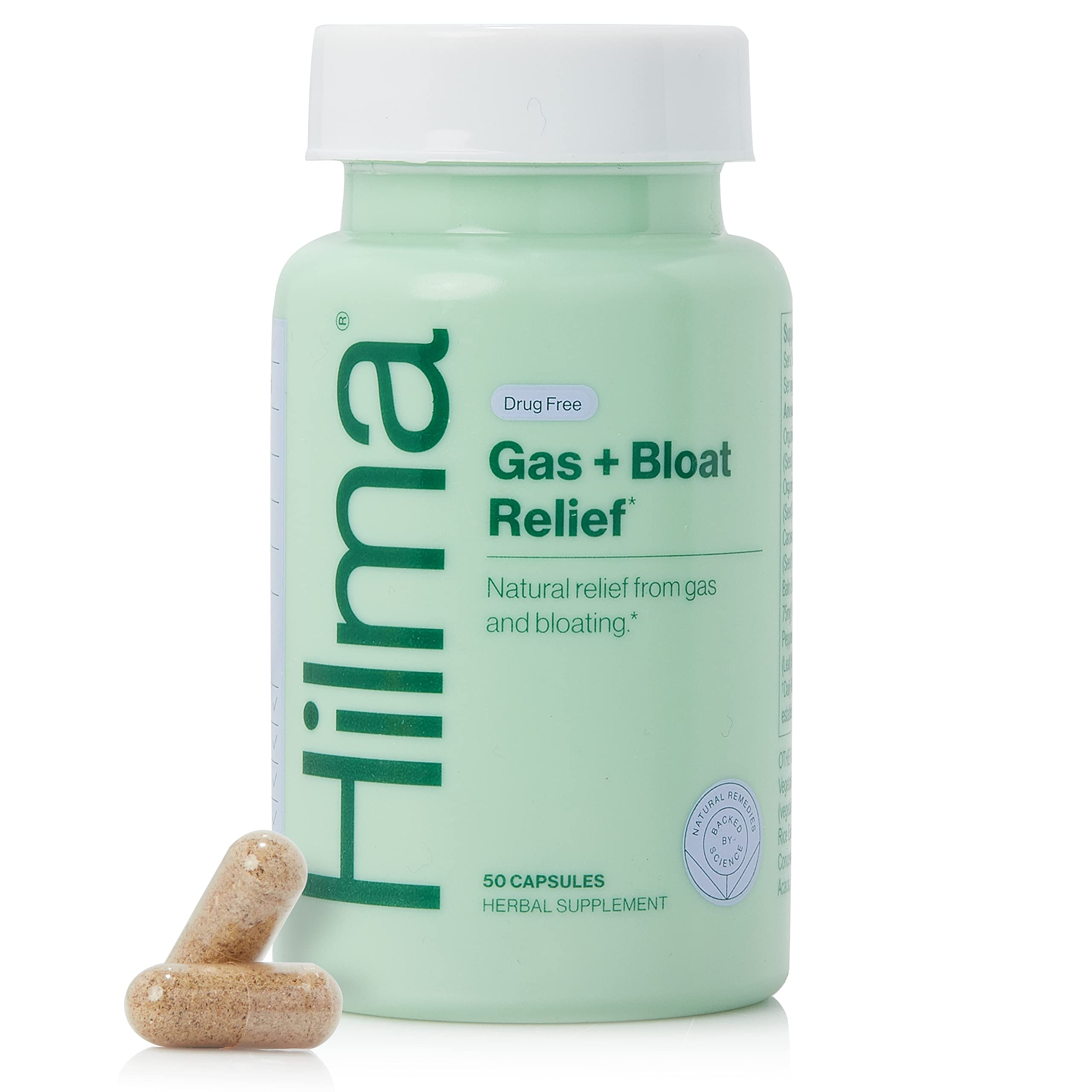 Hilma Natural Gas & Bloating Relief - with Lemon Balm, Fennel & Peppermint Leaf - Doctor Hilma uk supplements