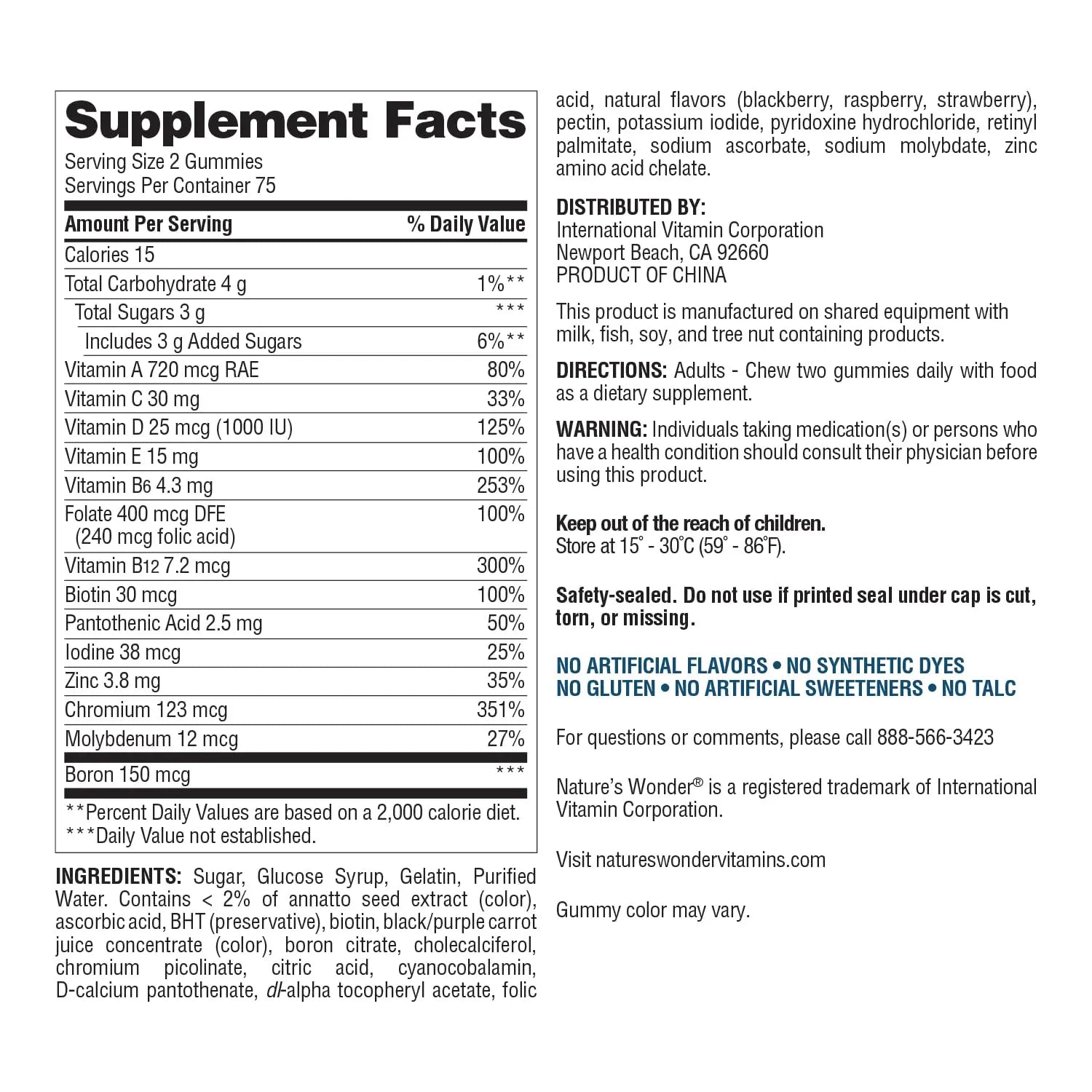 Nature's Wonder Men's Multivitamin Gummies, Supports Immune Health, Energy, Metabolism and Muscles with Vitamins A,C,D,B6,B12 Nature's Wonder uk supplements