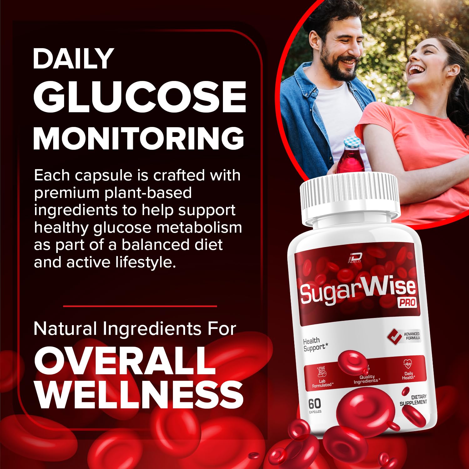 SugarWise Capsules – SugarWise Pro Natural Blend Daily Health Vitamins Supplement (5 Pack - 300 Capsules) Indelo uk supplements