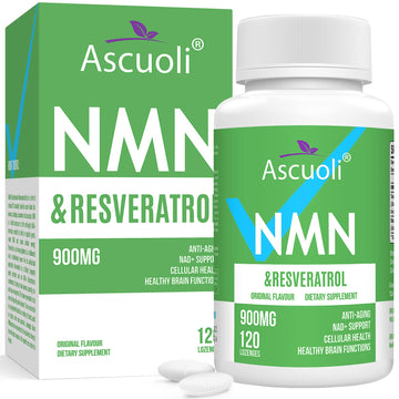 Sublingual NMN 500mg + Trans-Resveratrol 400mg, 3-in-1 Advanced Formula 99% Pure NMN Resveratrol Supplement for Boost* NAD, Cell, Immune, Energy & Muscle, Anti-Aging, 120 Lozenges (120-Day Supply) Ascuoli uk supplements