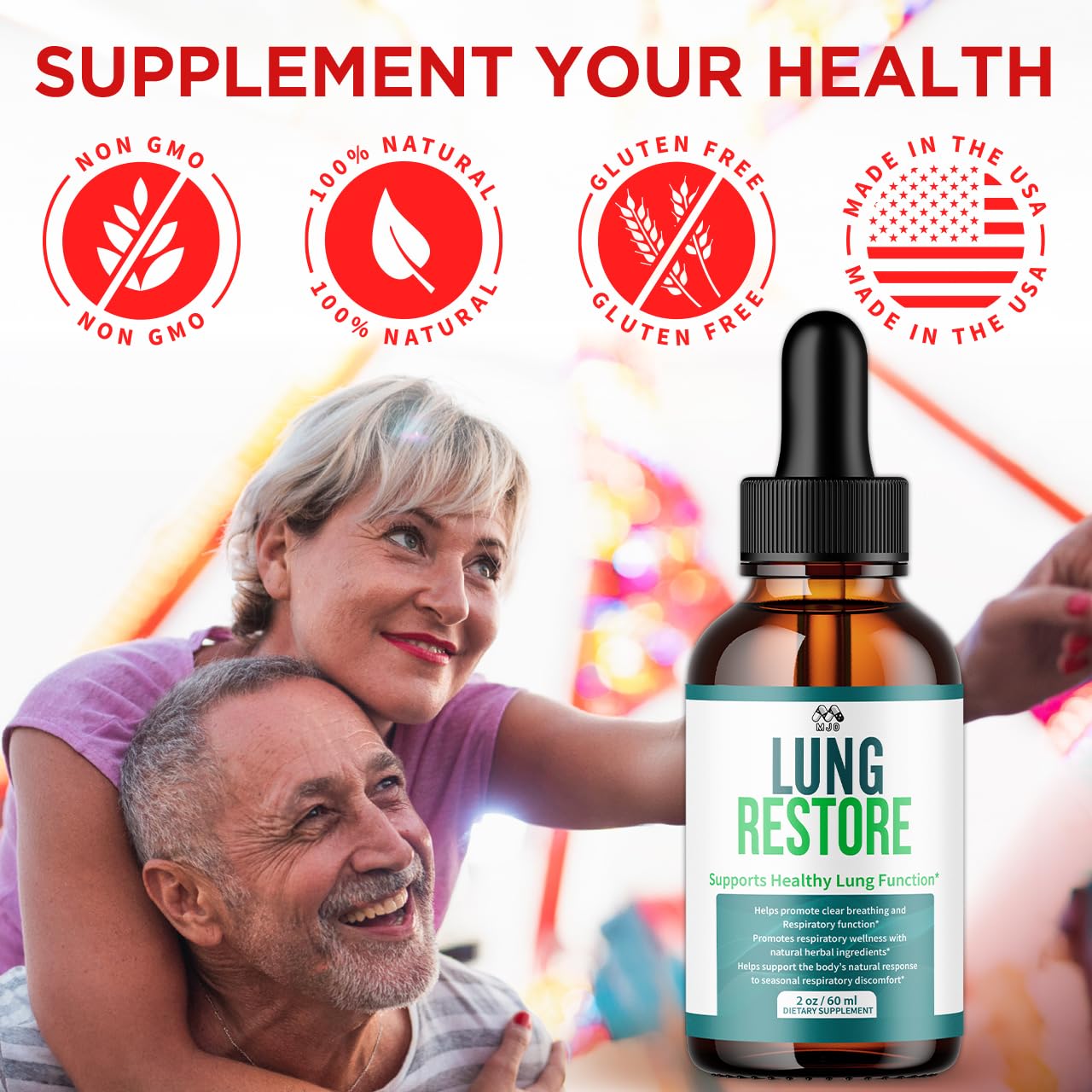 Lung Restore Drops, Official LungRestore Liquid Supplement Drops with All Natural Ingredients, Lung Restore Advanced Lungs Wellness Support Formula with Premium Vitamins for Women & Men (30 Servings) MJO uk supplements