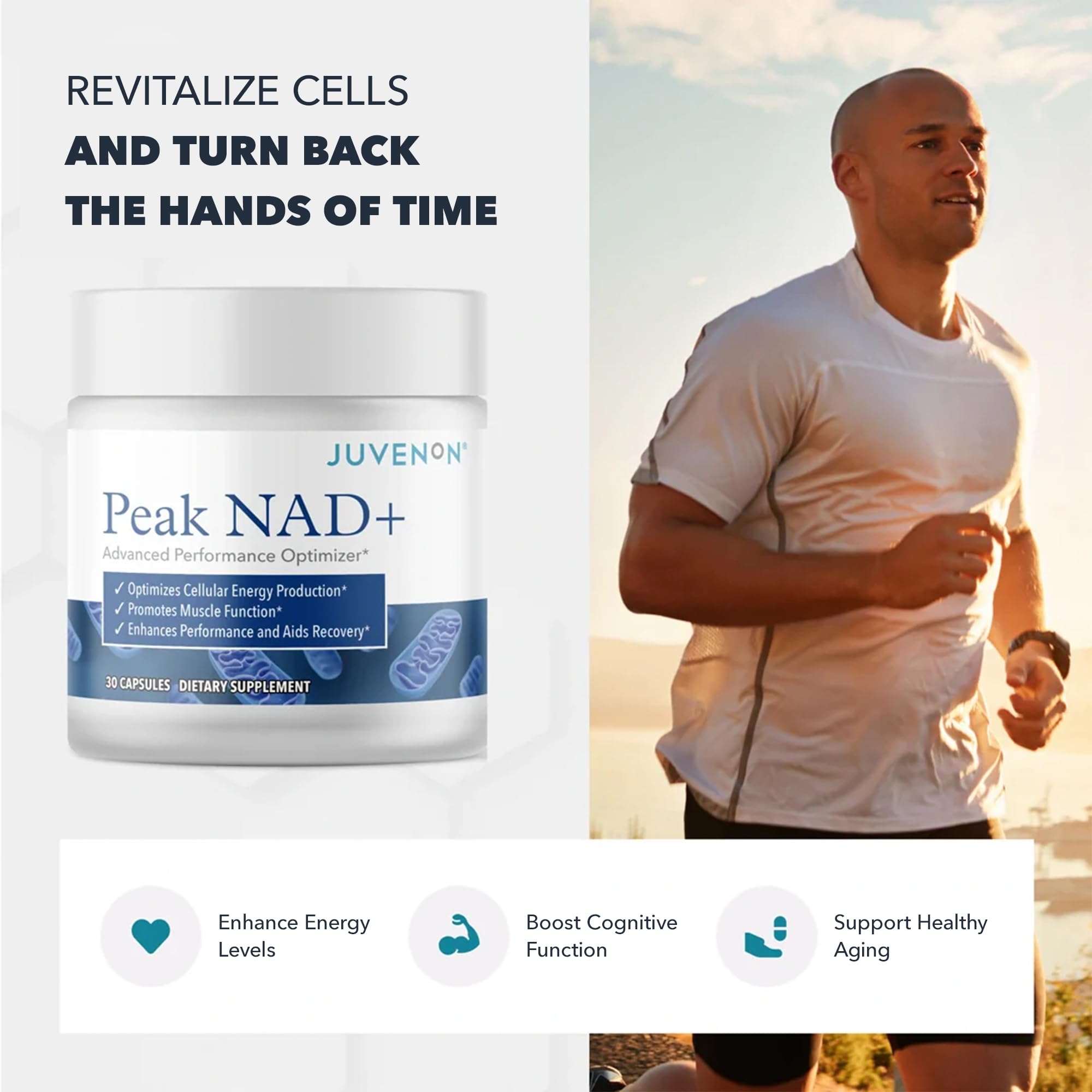Juvenon Peak NAD+ | Advanced Cellular Health and Regeneration Formula | Boost NAD+ Levels, Support Cellular Vitality, and Promote Natural Renewal Juvenon uk supplements