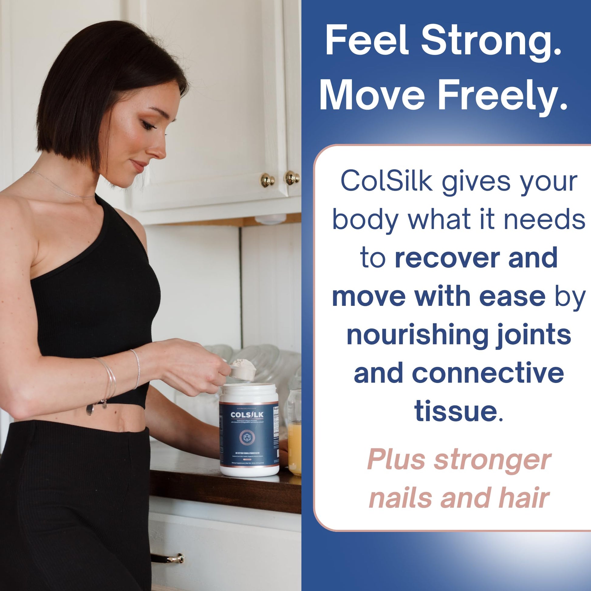 SRILabs ColSilk Unflavored Hydrolyzed Collagen Powder with Colostrum and Polypodium - Skin, Hair, Nails, Gut Health and Joint Support - One Scoop Daily | 1 Month Supply Skin Research Institute uk supplements