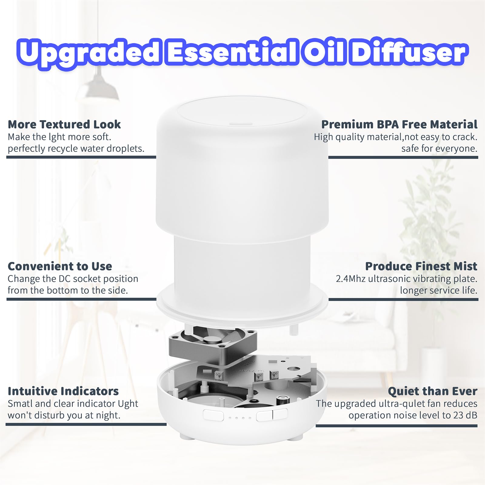 Otheya Scent Essential Oil Diffuser 2 Pack 200 ML Ultrasonic Cool Mist Humidifiers and Aroma Diffuser Otheya uk supplements