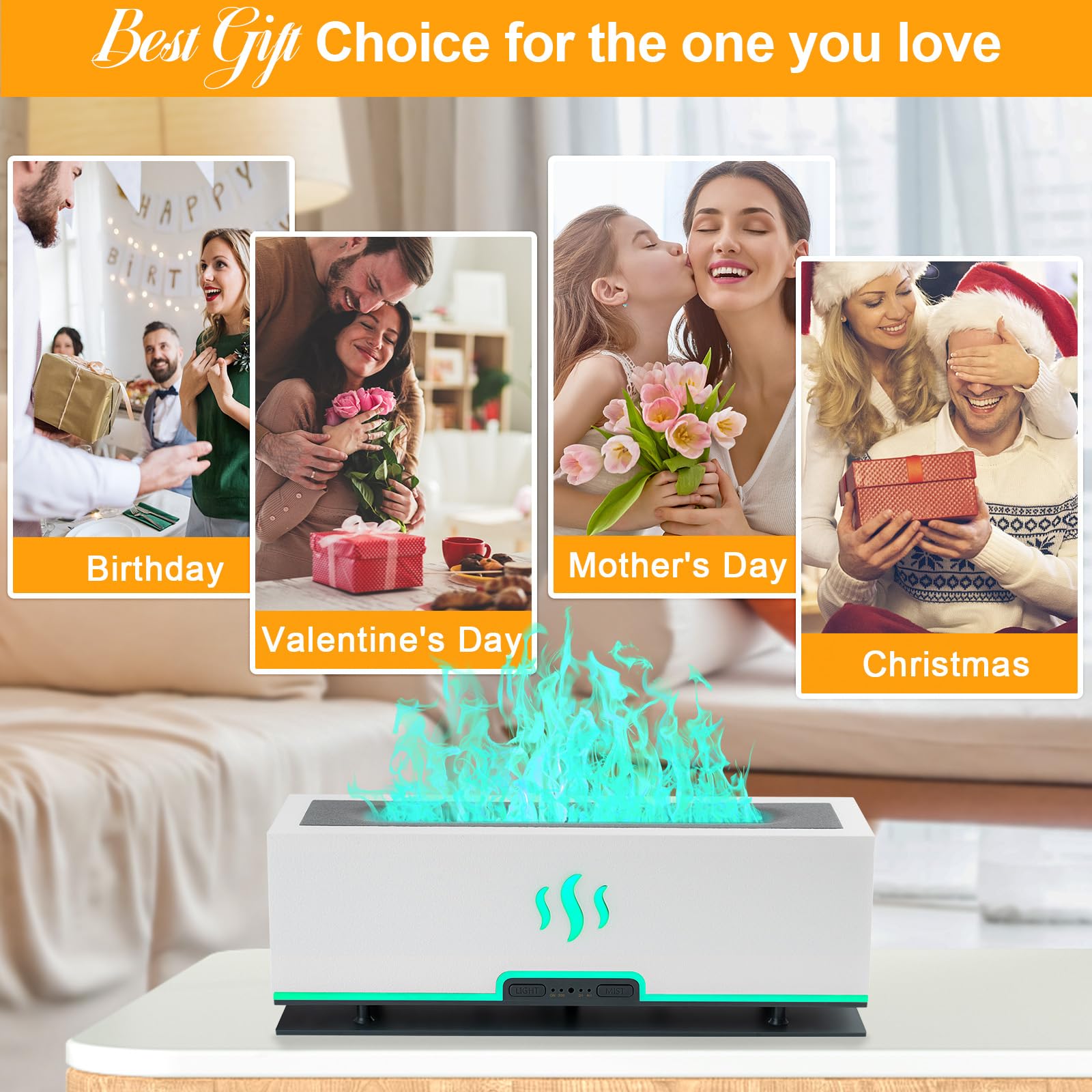 WENPHONE Upgraded 7 Color Essential Oil Diffusers, Flame Air Aroma Diffuser Humidifier, 200ml WENPHONE uk supplements